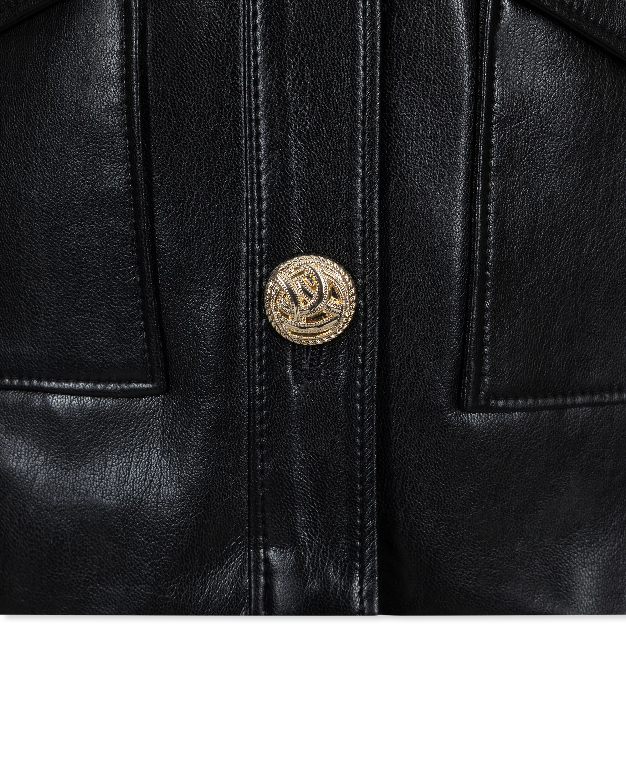 Larsine Vegan Leather Blazer - DIHSAN