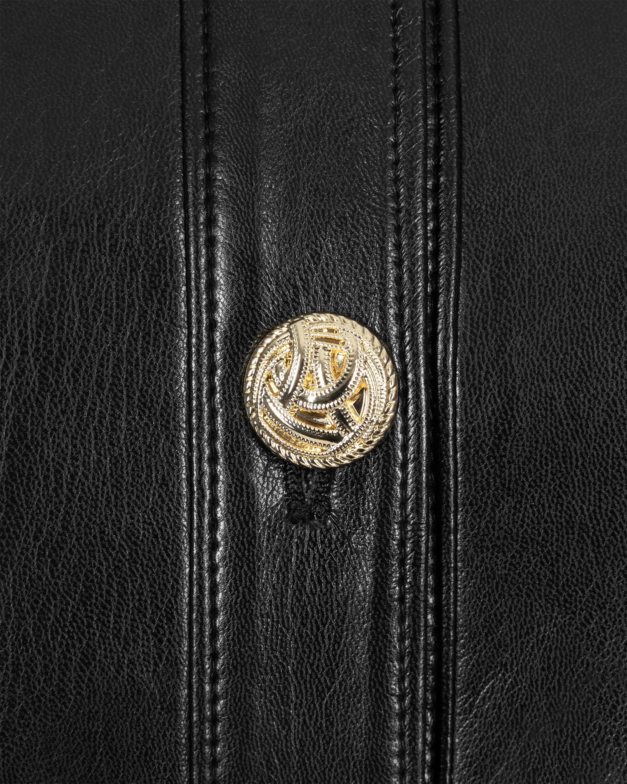 Larsine Vegan Leather Blazer - DIHSAN