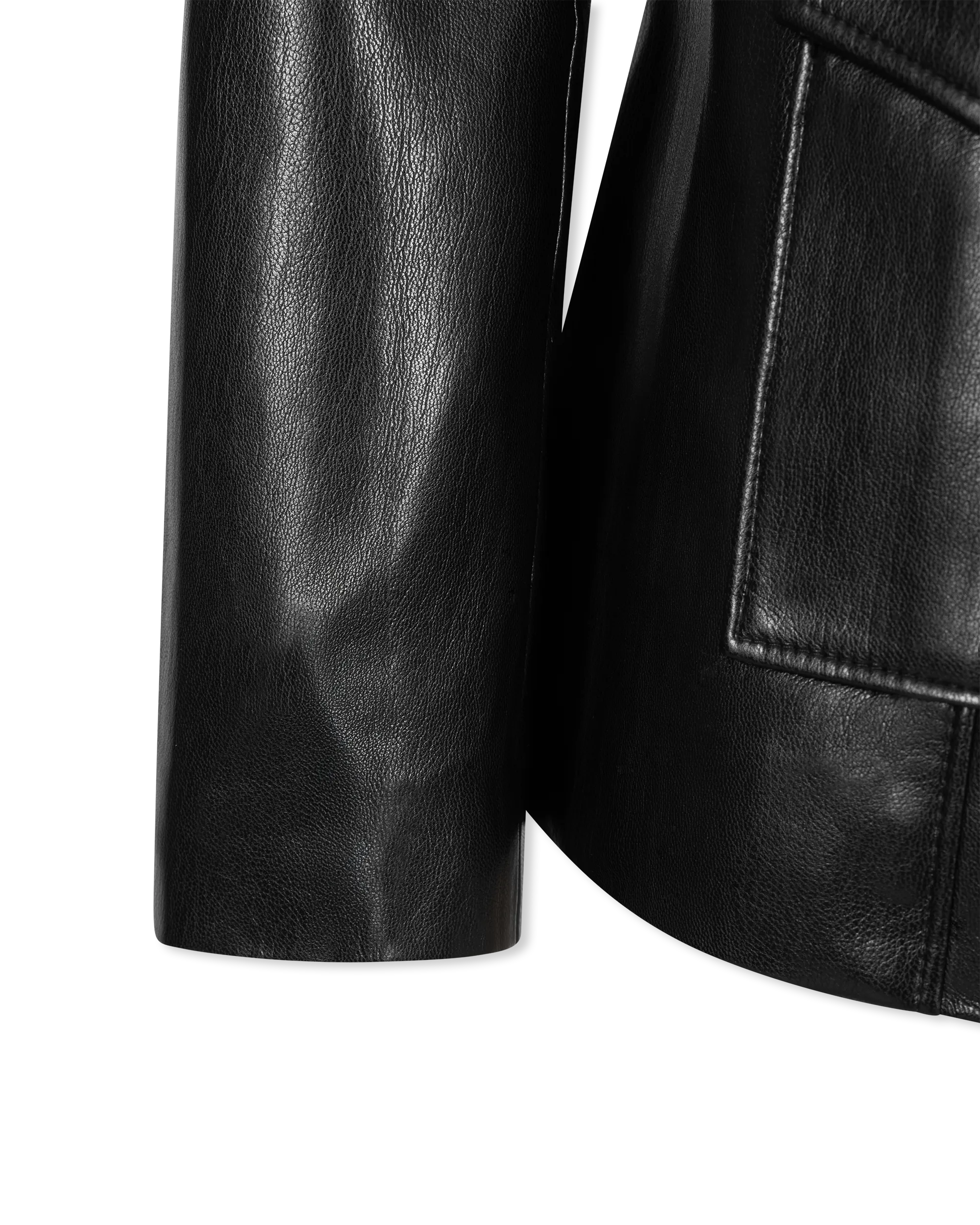 Larsine Vegan Leather Blazer - DIHSAN