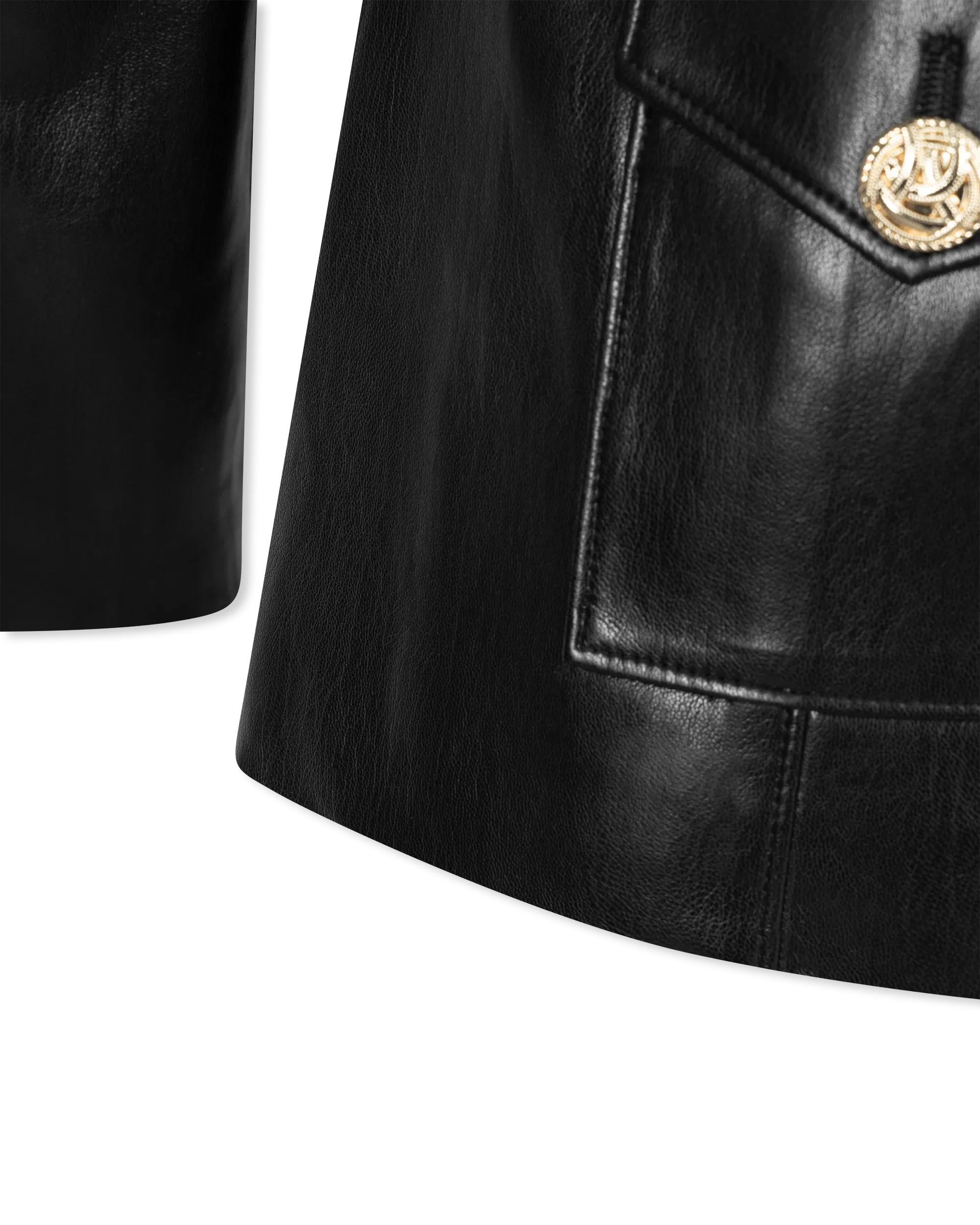 Larsine Vegan Leather Blazer - DIHSAN