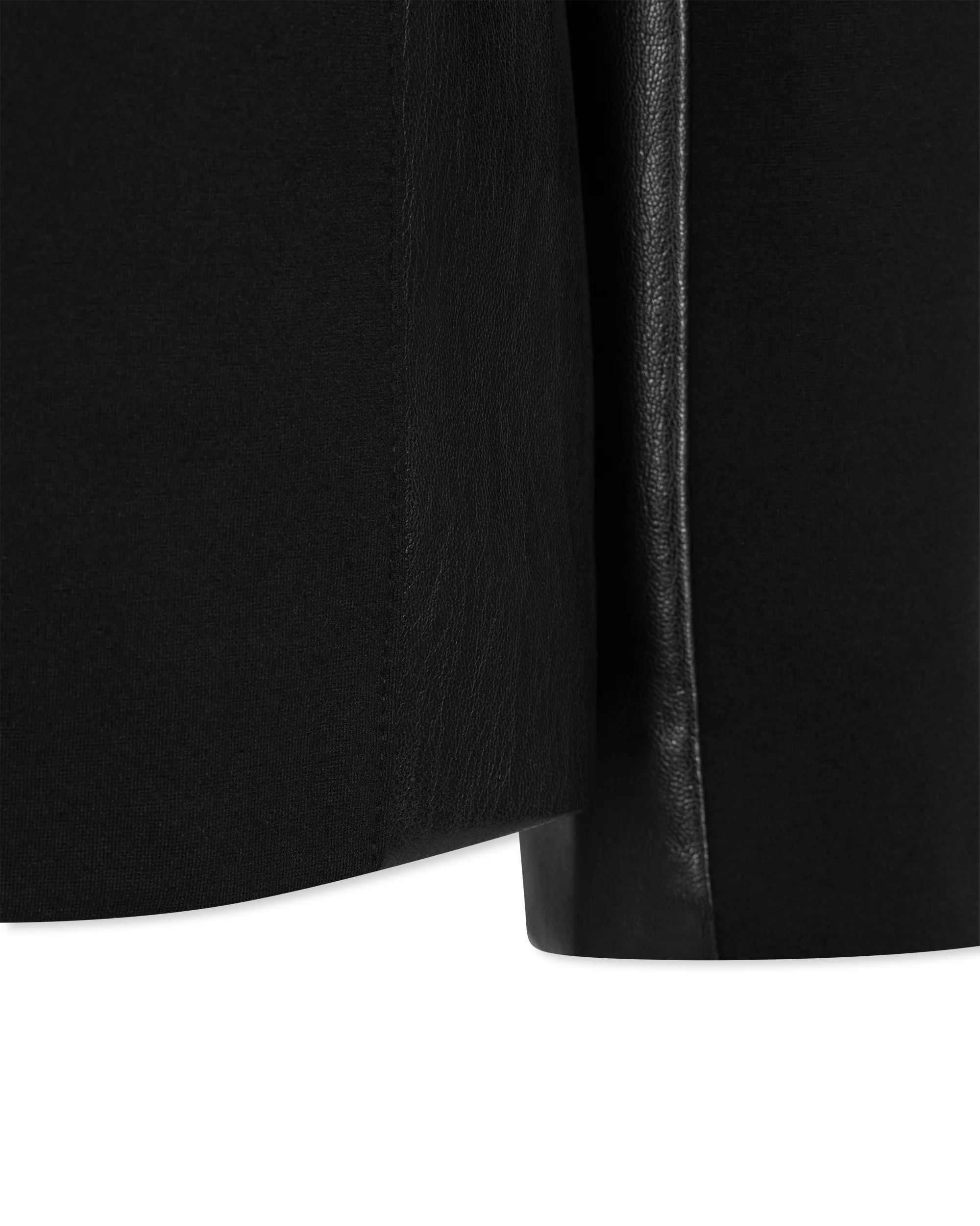 Gayle Vegan Leather Ponto Combo Blazer - DIHSAN