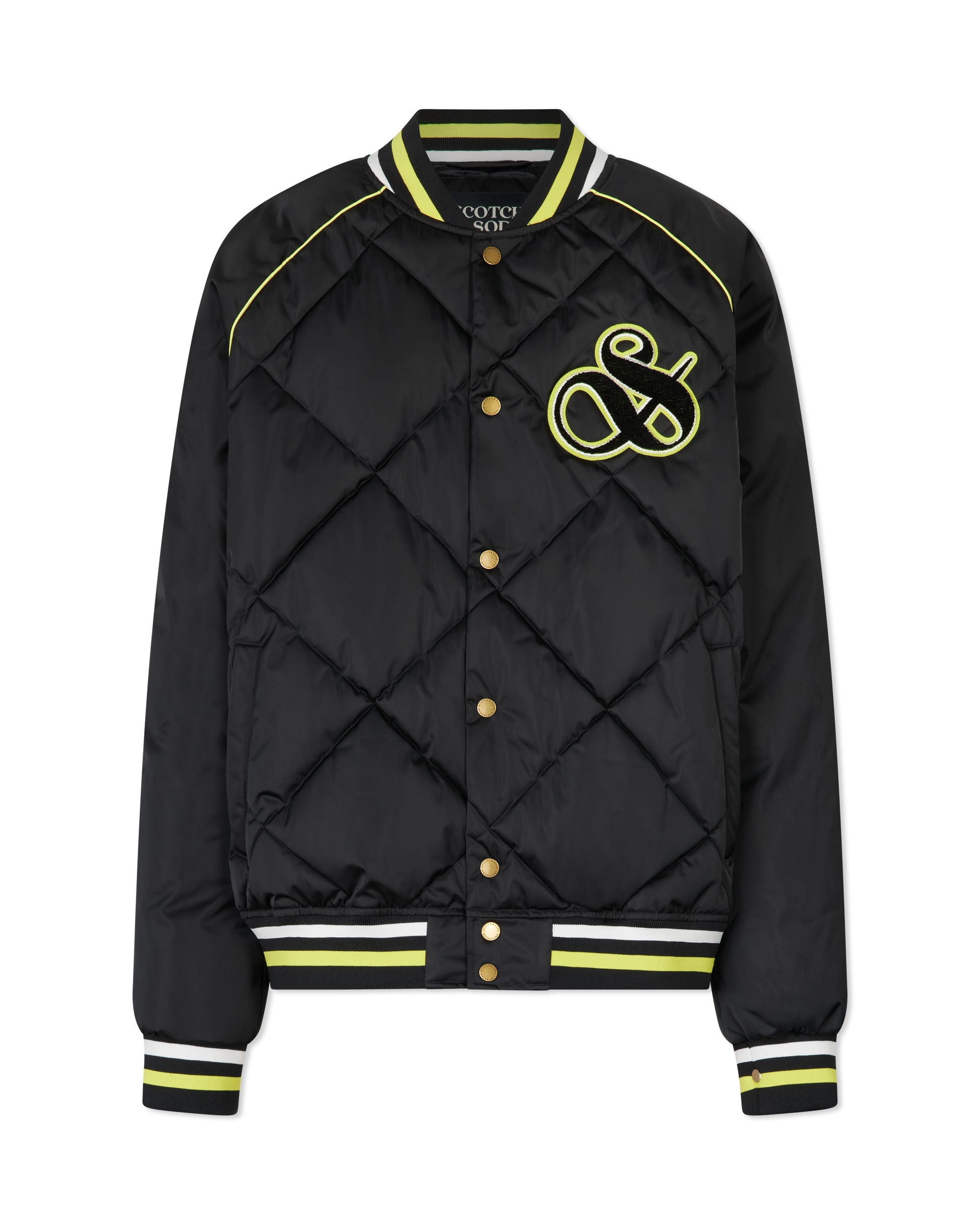 Yrachie Quilted Varsity Bomber Jacket