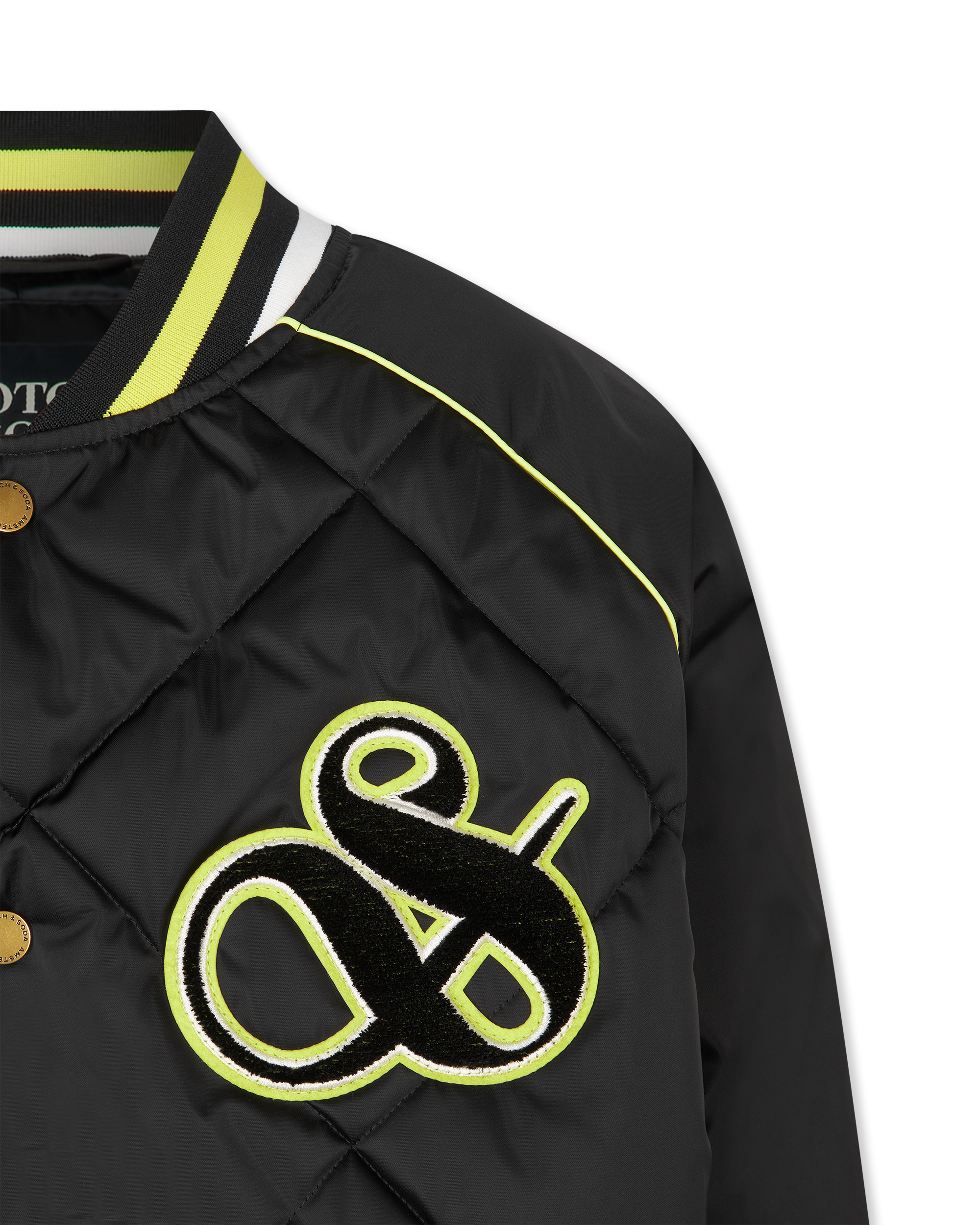 Yrachie Quilted Varsity Bomber Jacket