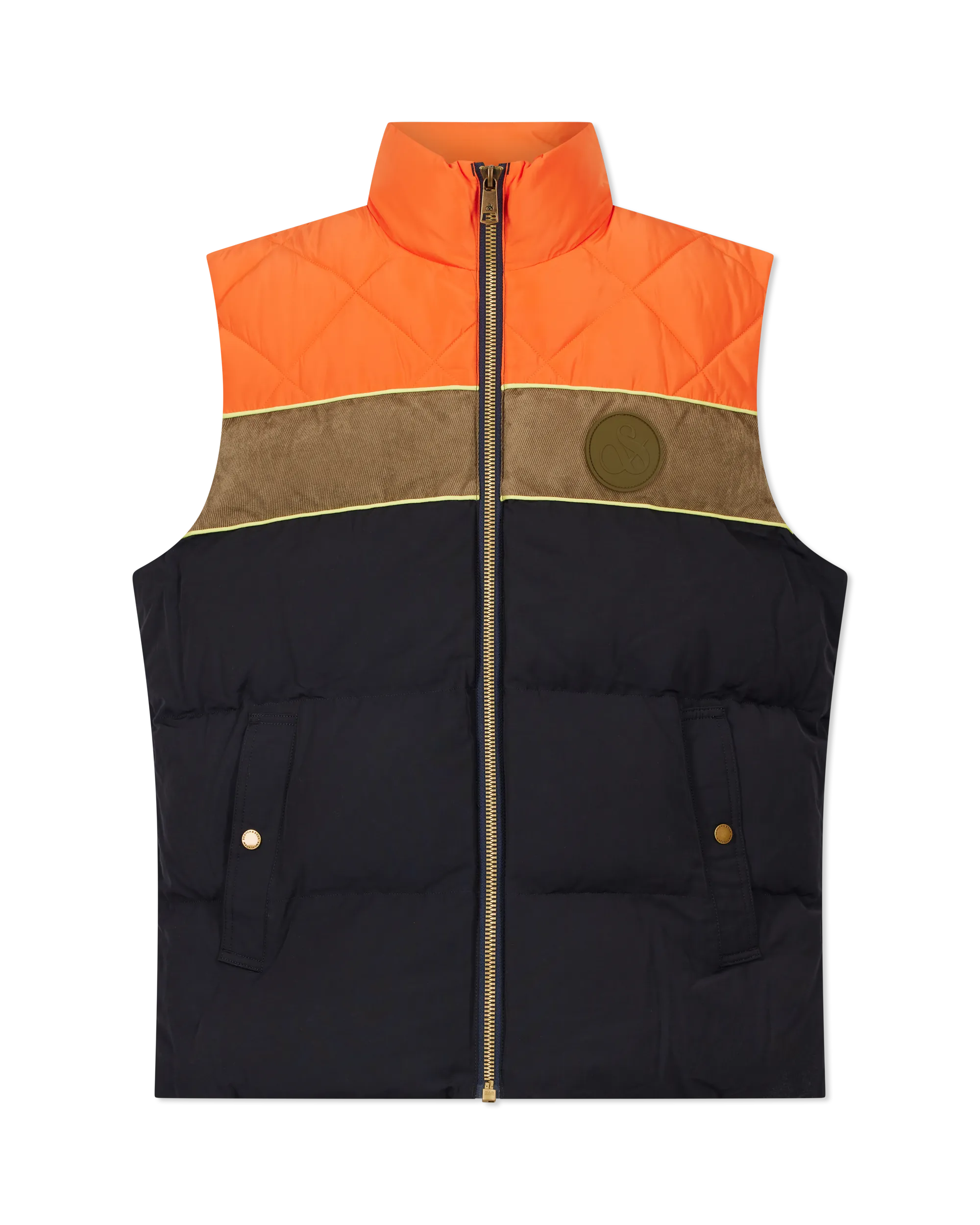 Ovela Mixed Media Quilted Vest - DIHSAN