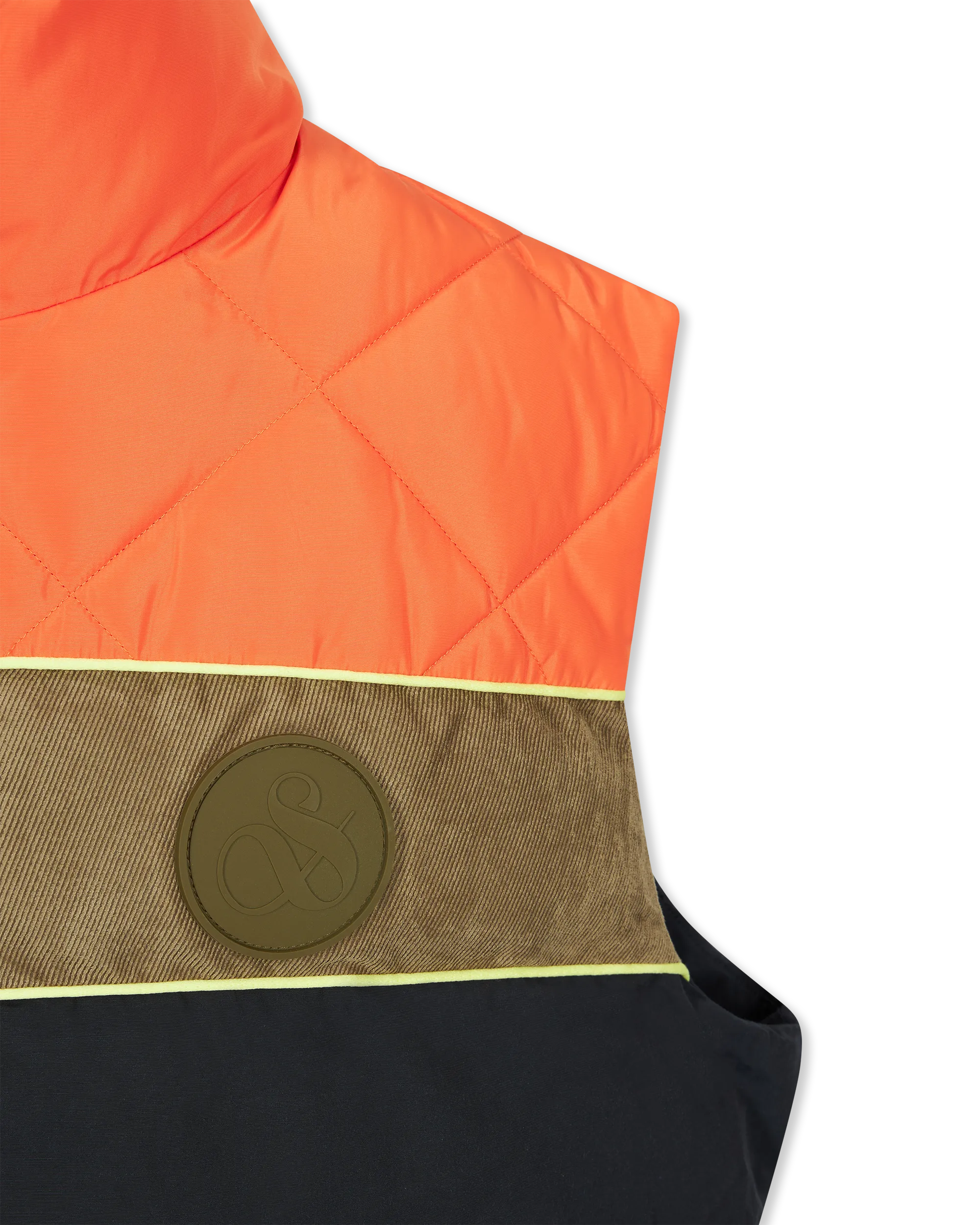 Ovela Mixed Media Quilted Vest - DIHSAN