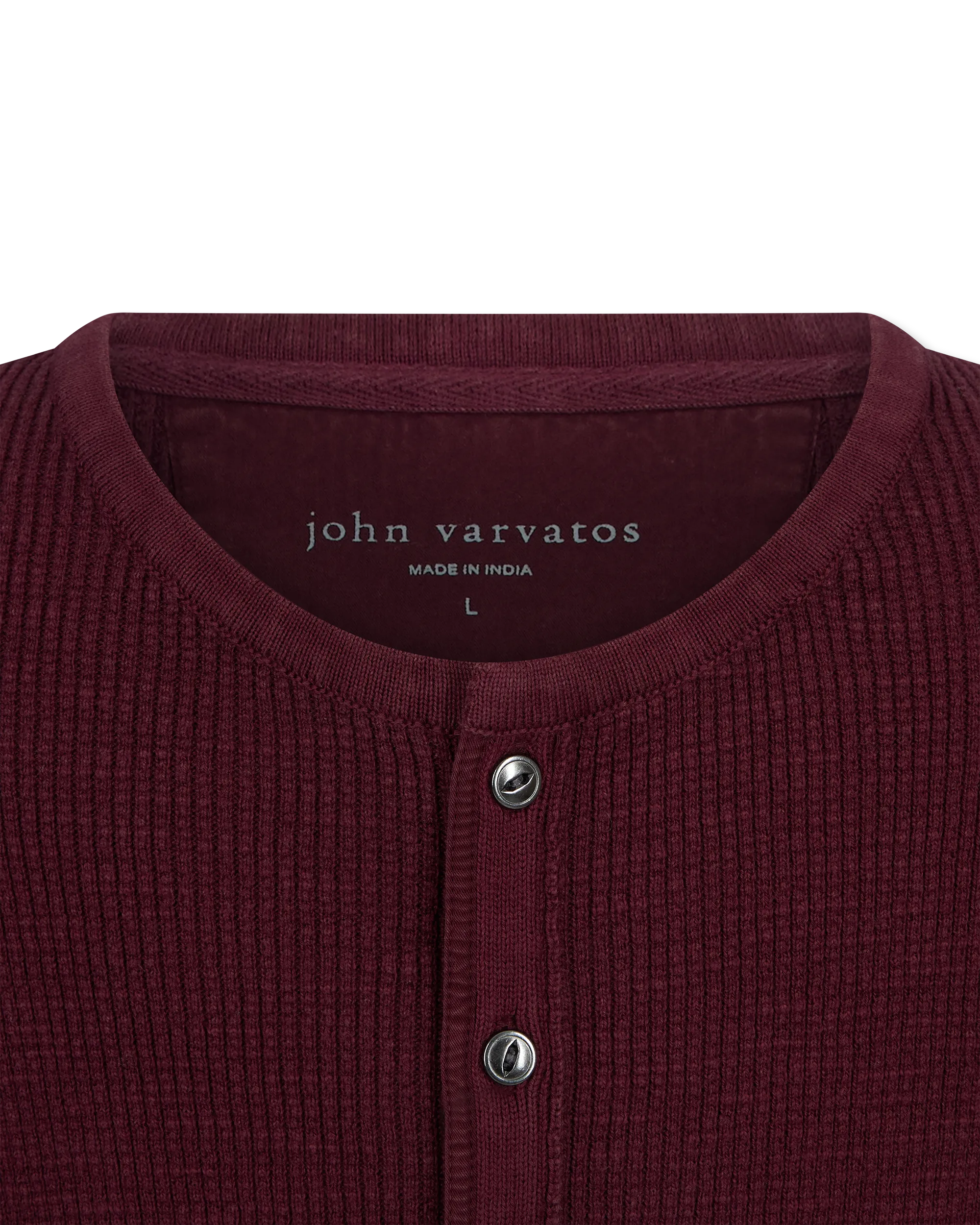 Memphis Waffle Henley - DIHSAN