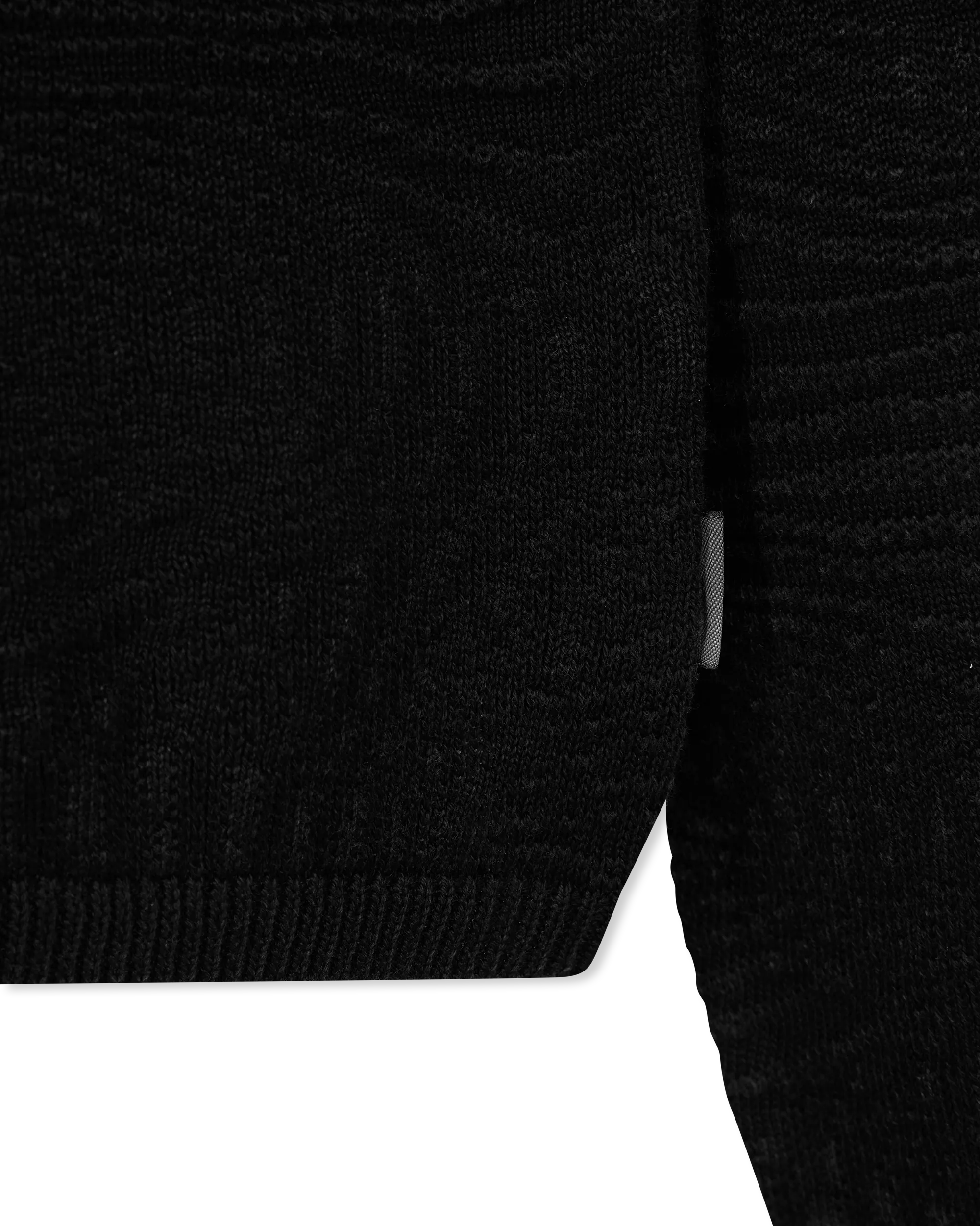 Long Sleeve Wave Texture Crewneck Sweater - DIHSAN