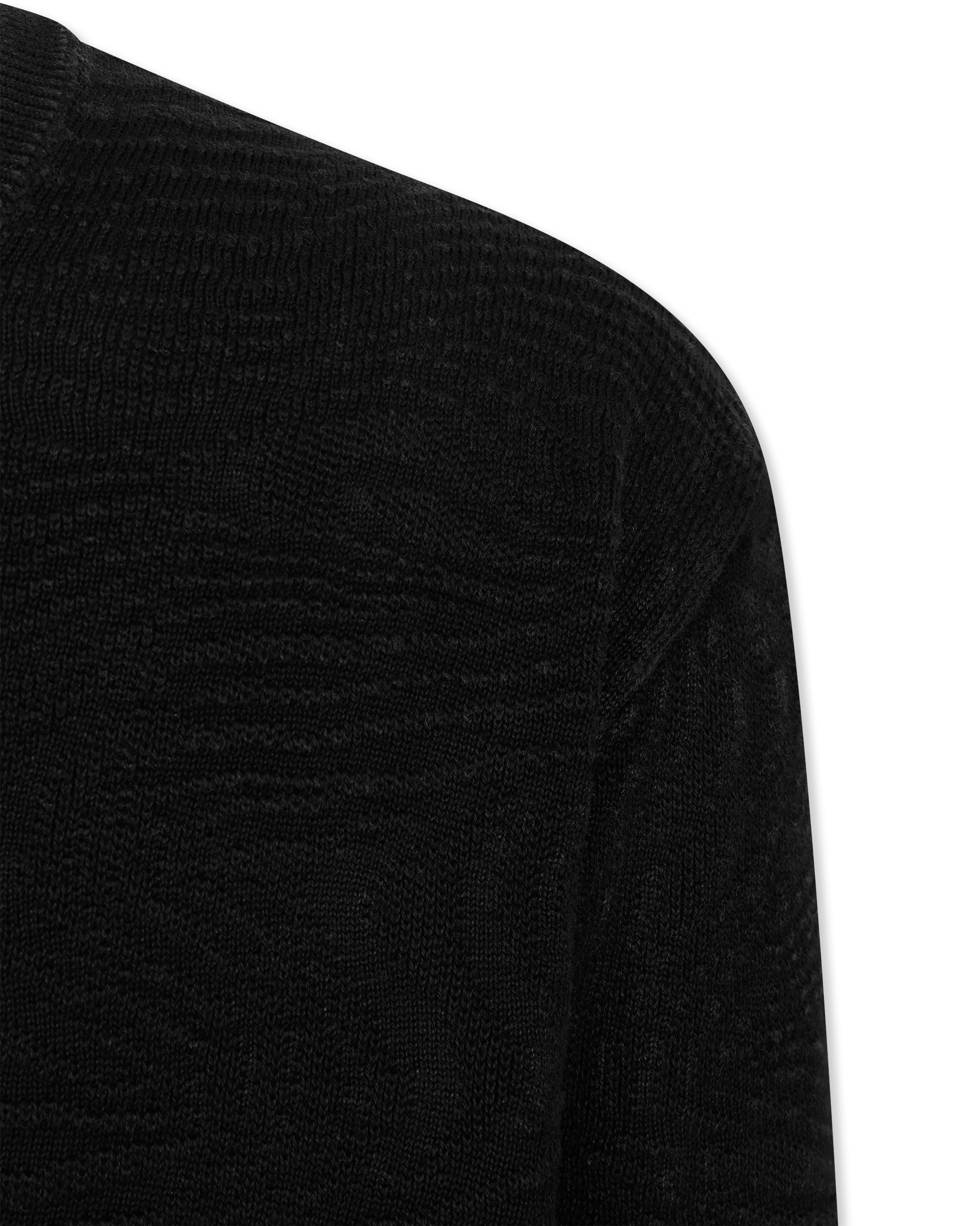 Long Sleeve Wave Texture Crewneck Sweater - DIHSAN