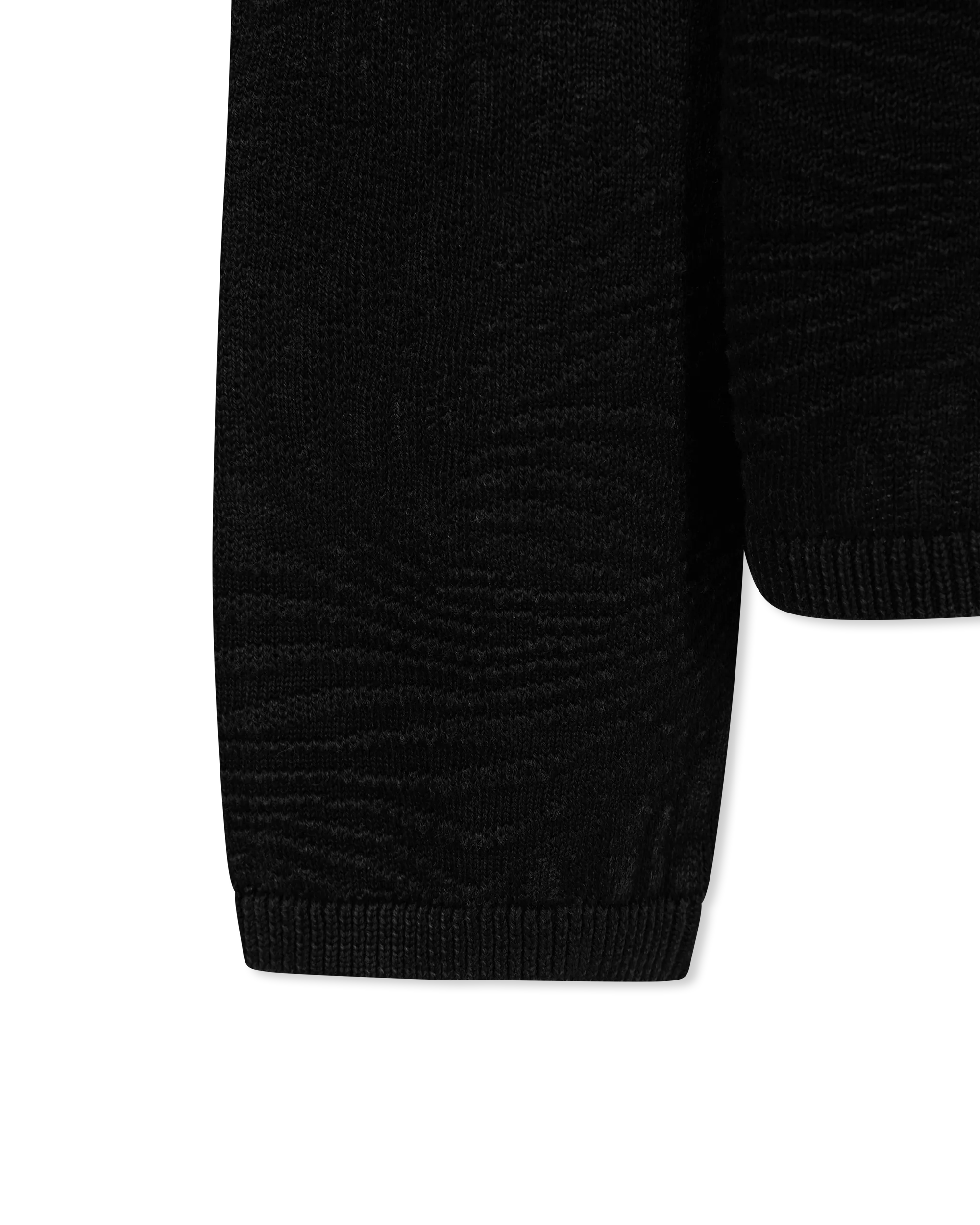 Long Sleeve Wave Texture Crewneck Sweater - DIHSAN