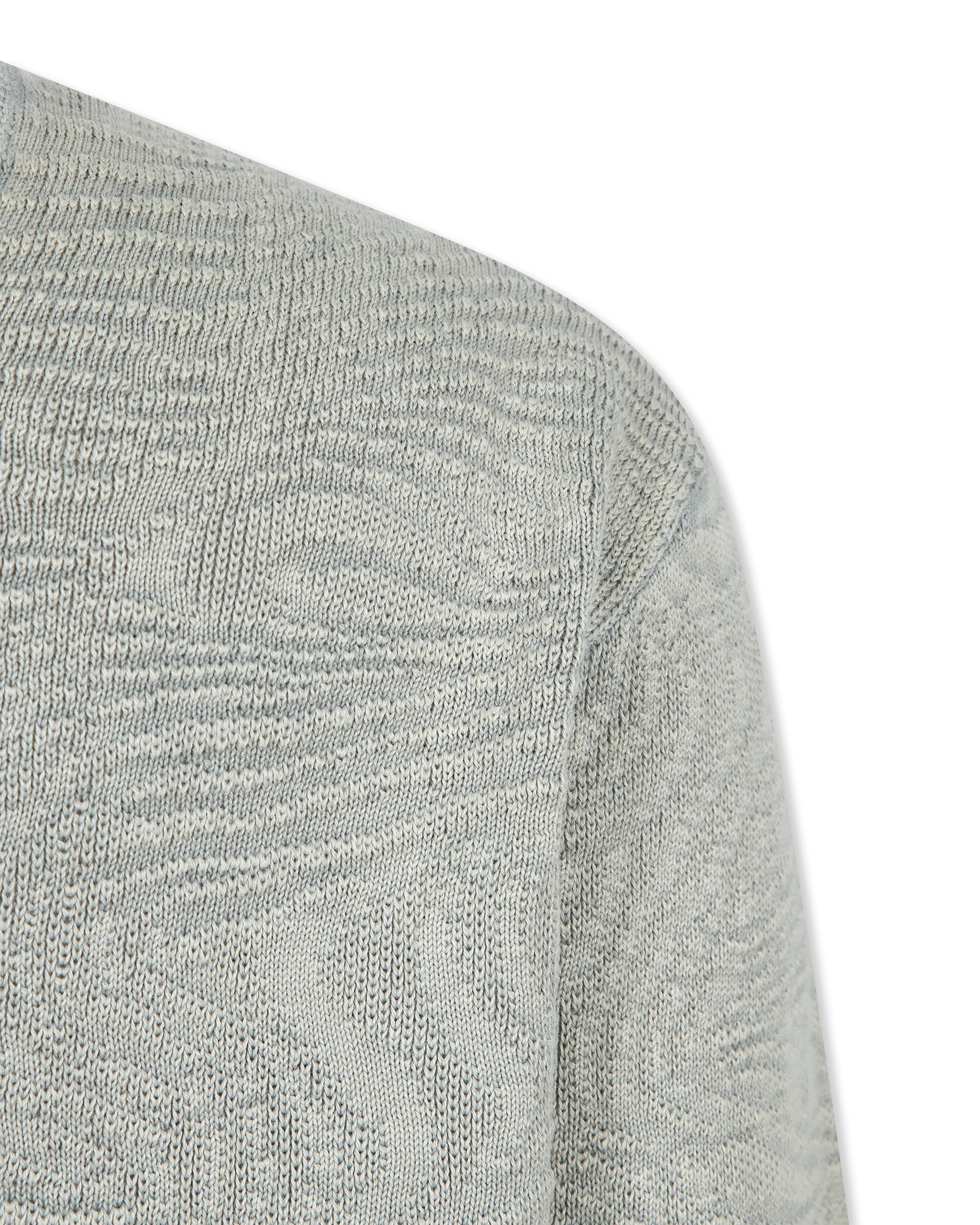 Long Sleeve Wave Texture Crewneck Sweater - DIHSAN