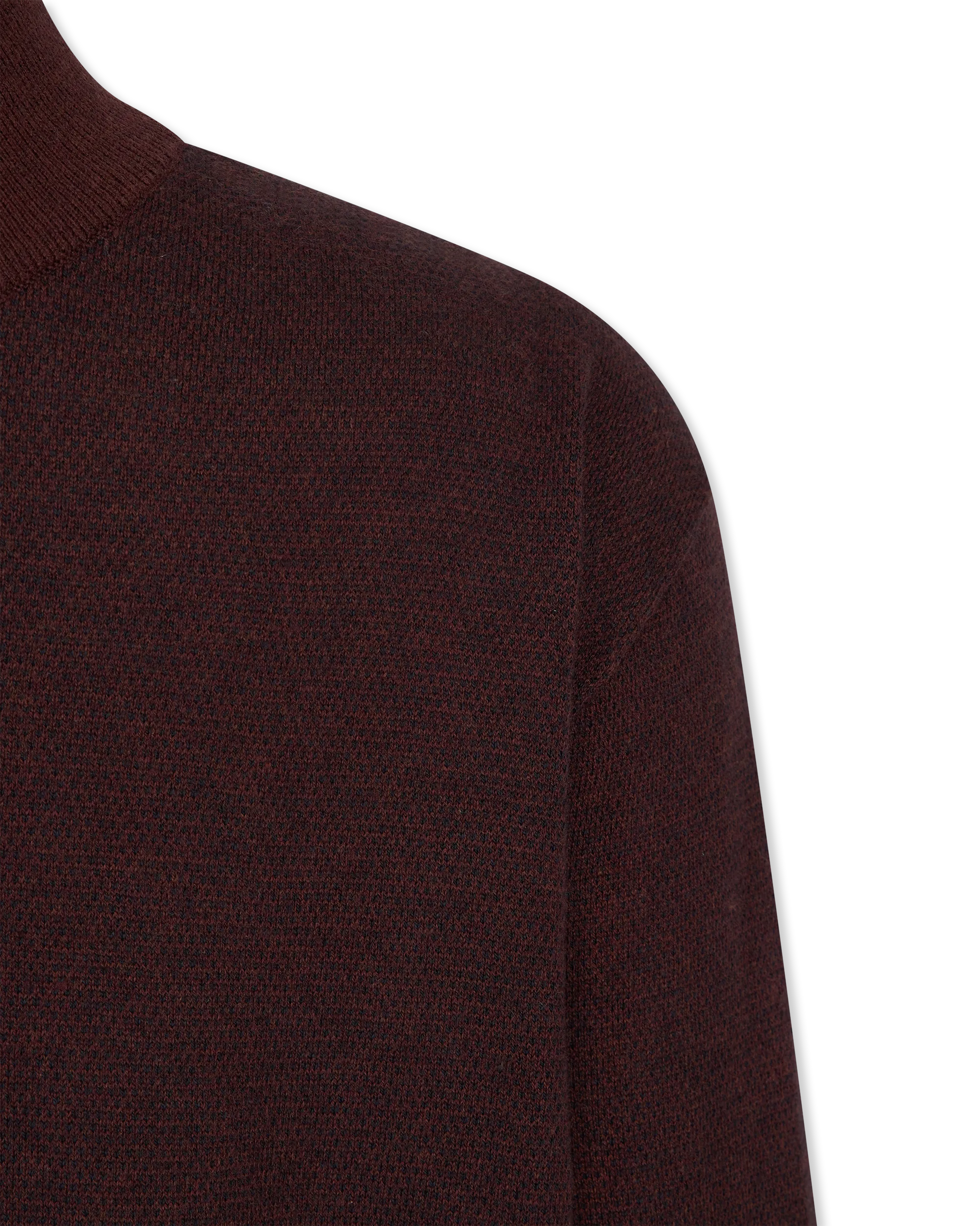 Grand Birdseye Half-Zip Sweater - DIHSAN
