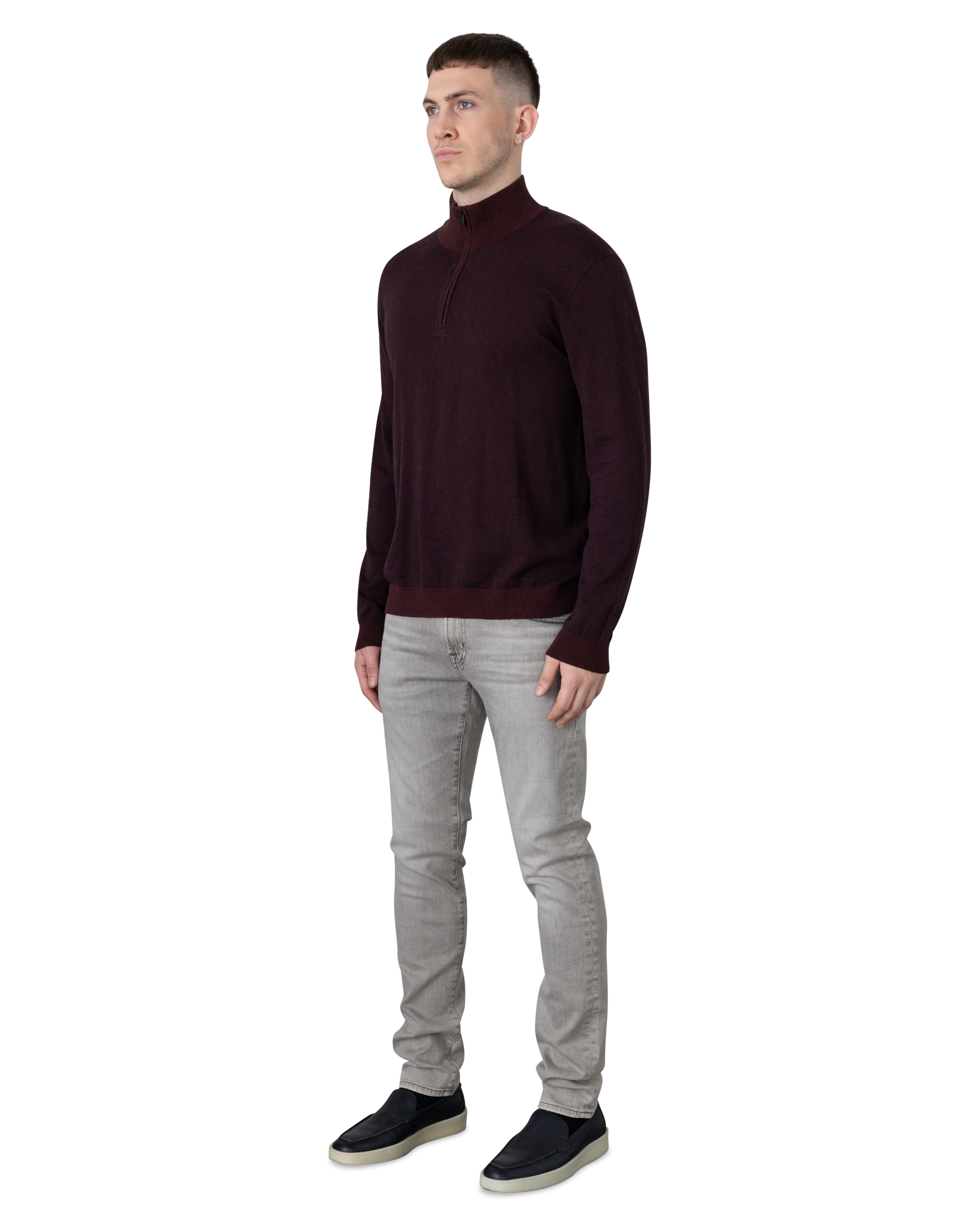 Grand Birdseye Half-Zip Sweater