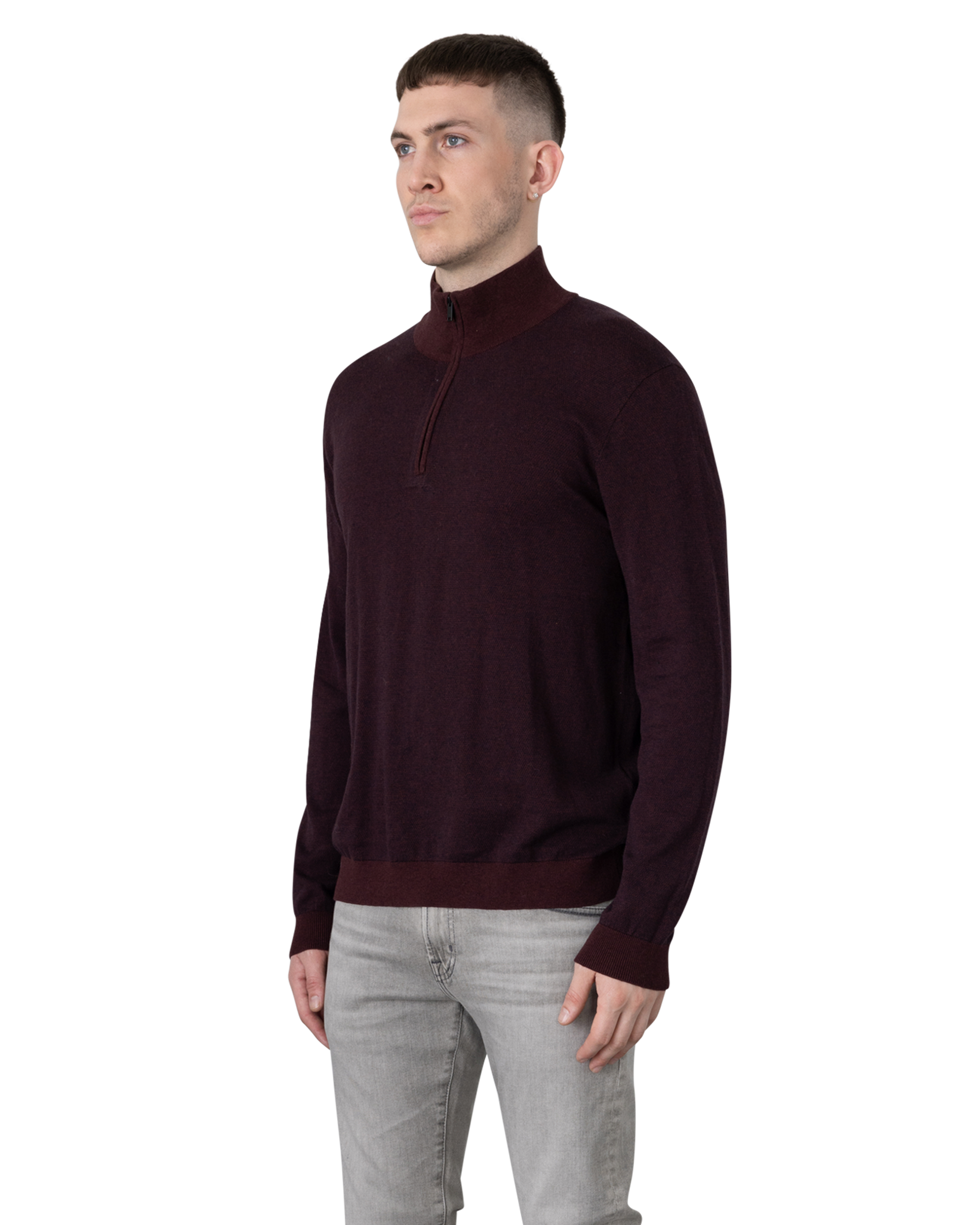 Grand Birdseye Half-Zip Sweater