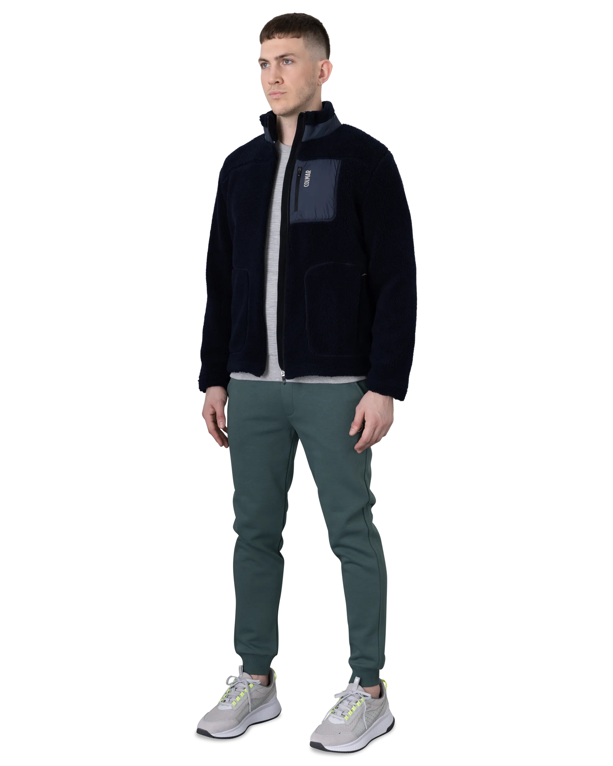 Sherpa Knit Zip-Up Sweatshirt