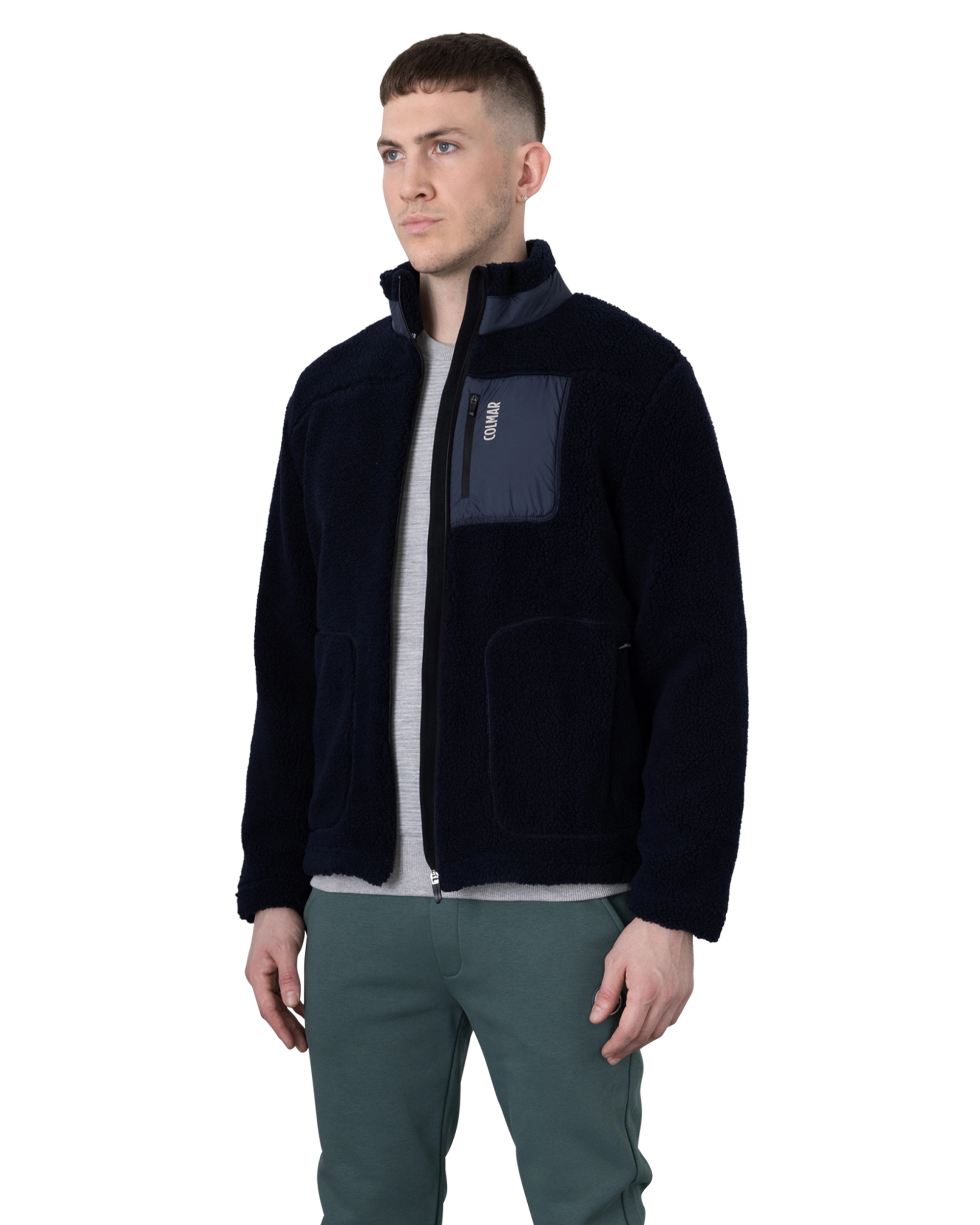 Sherpa Knit Zip-Up Sweatshirt