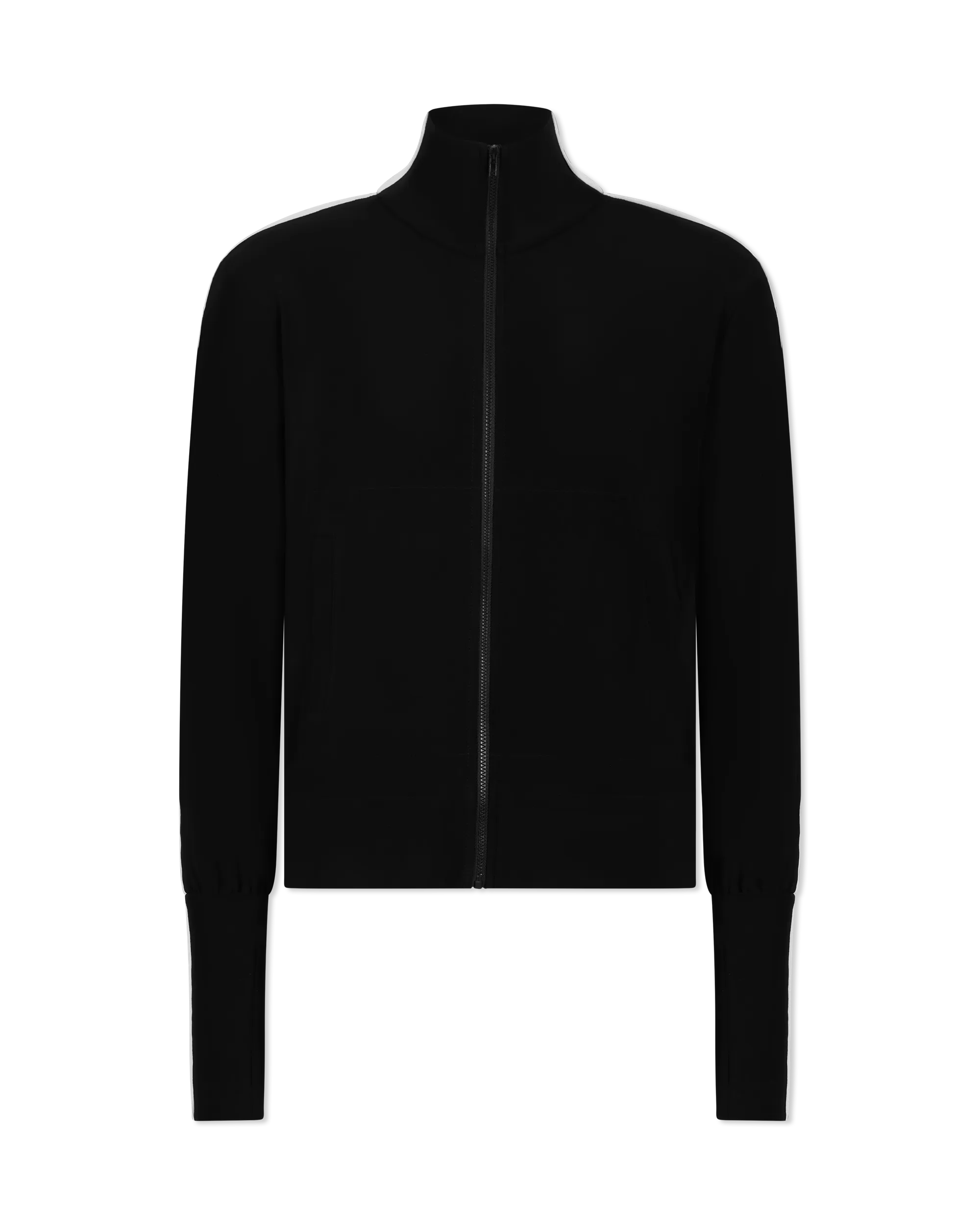 Side Stripe Turtle Neck Zip Up Jacket