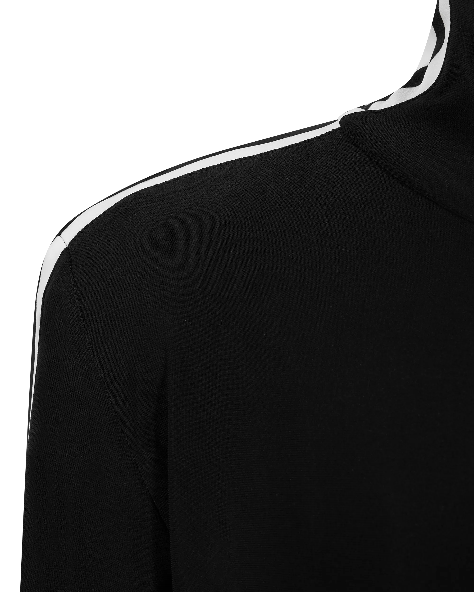 Side Stripe Turtle Neck Zip Up Jacket