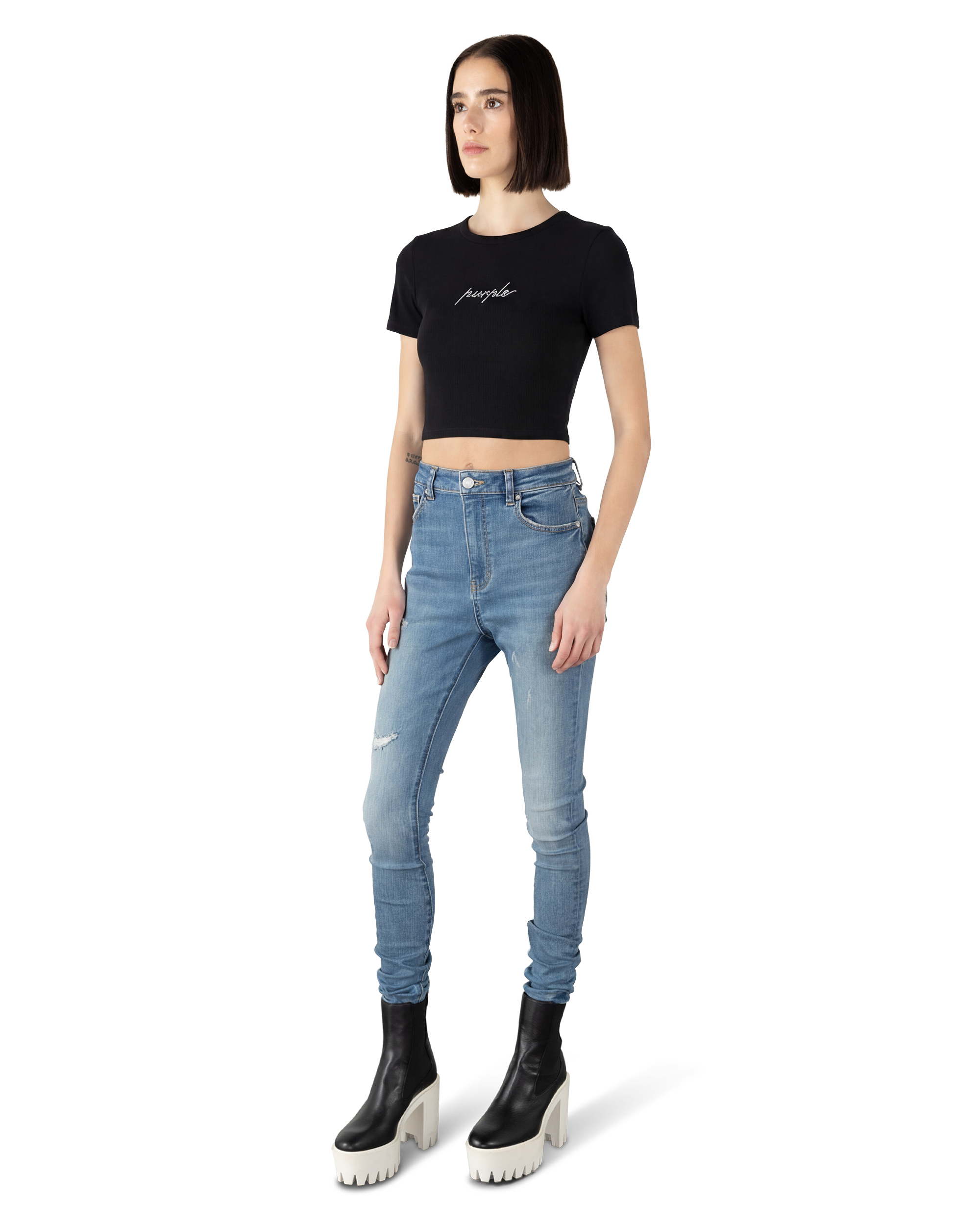 Cropped Rib Baby T-shirt