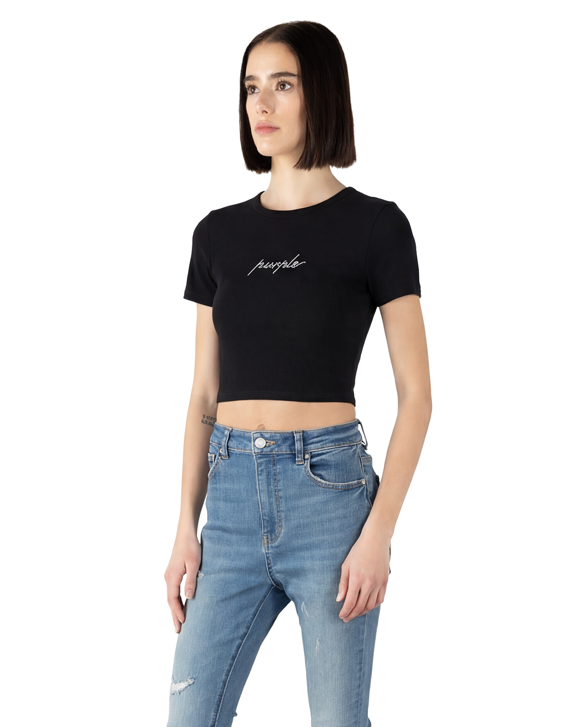 Cropped Rib Baby T-shirt