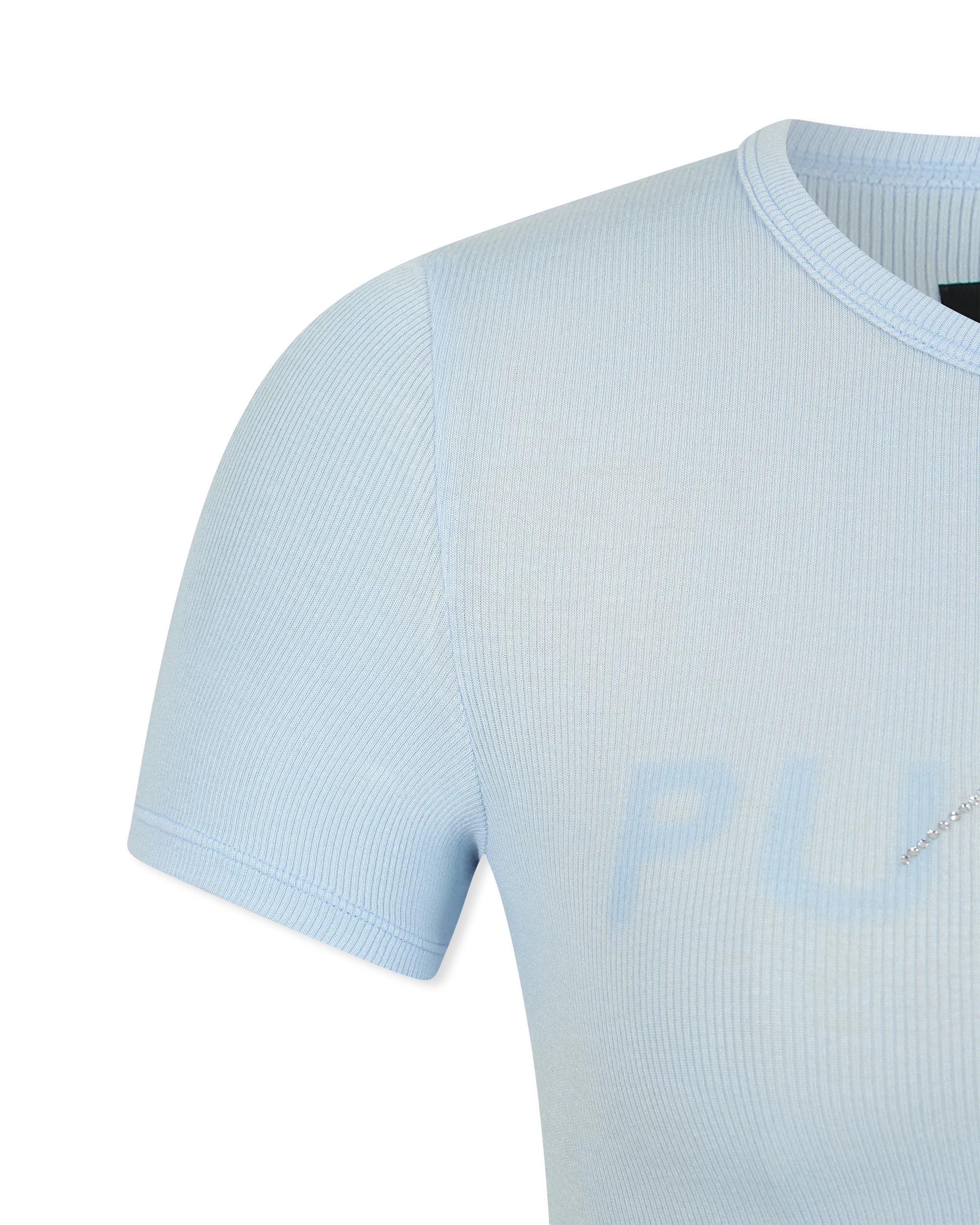 Cropped Rib Baby T-shirt - DIHSAN