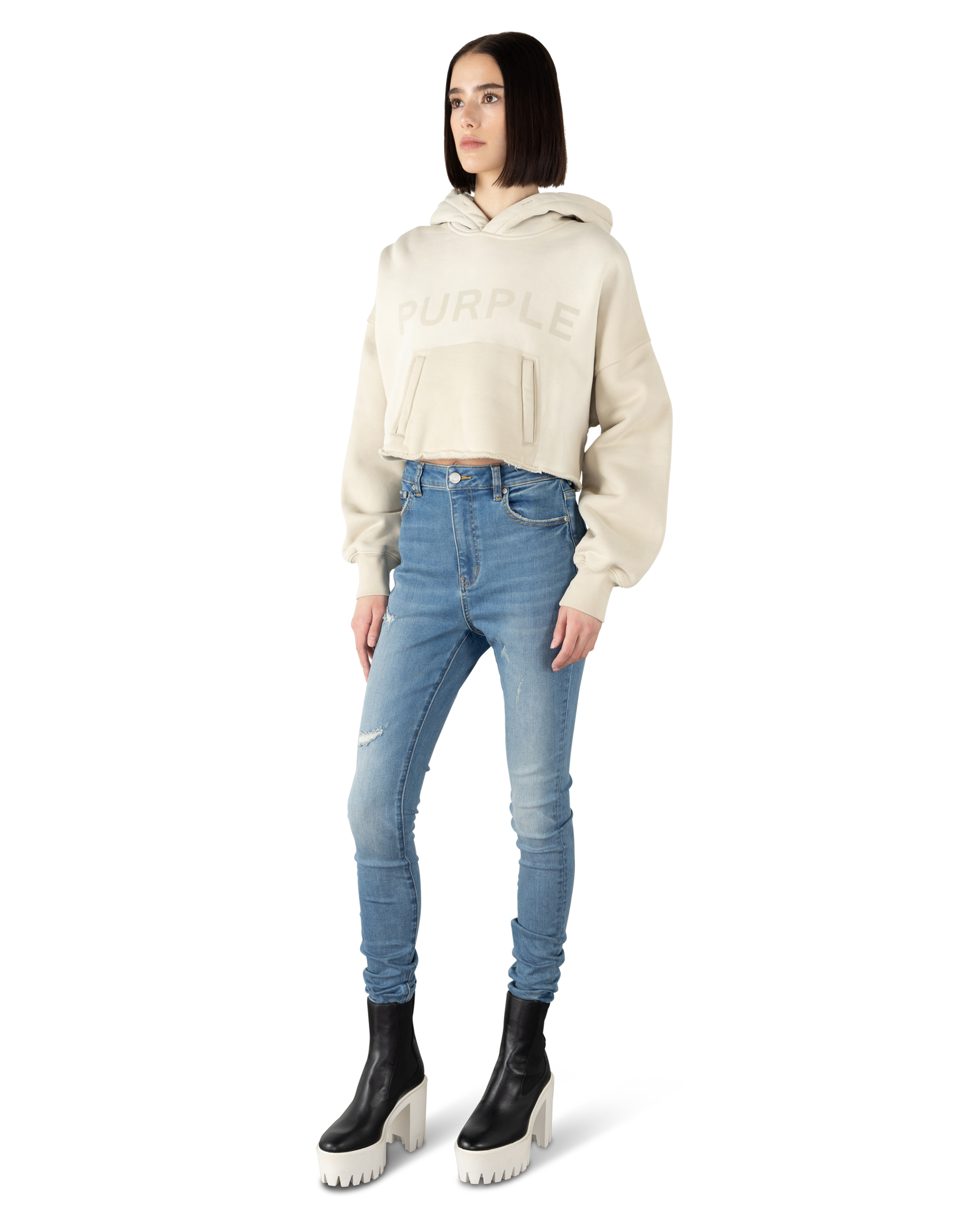 Heavyweight Fleece Raw Hem Hoodie