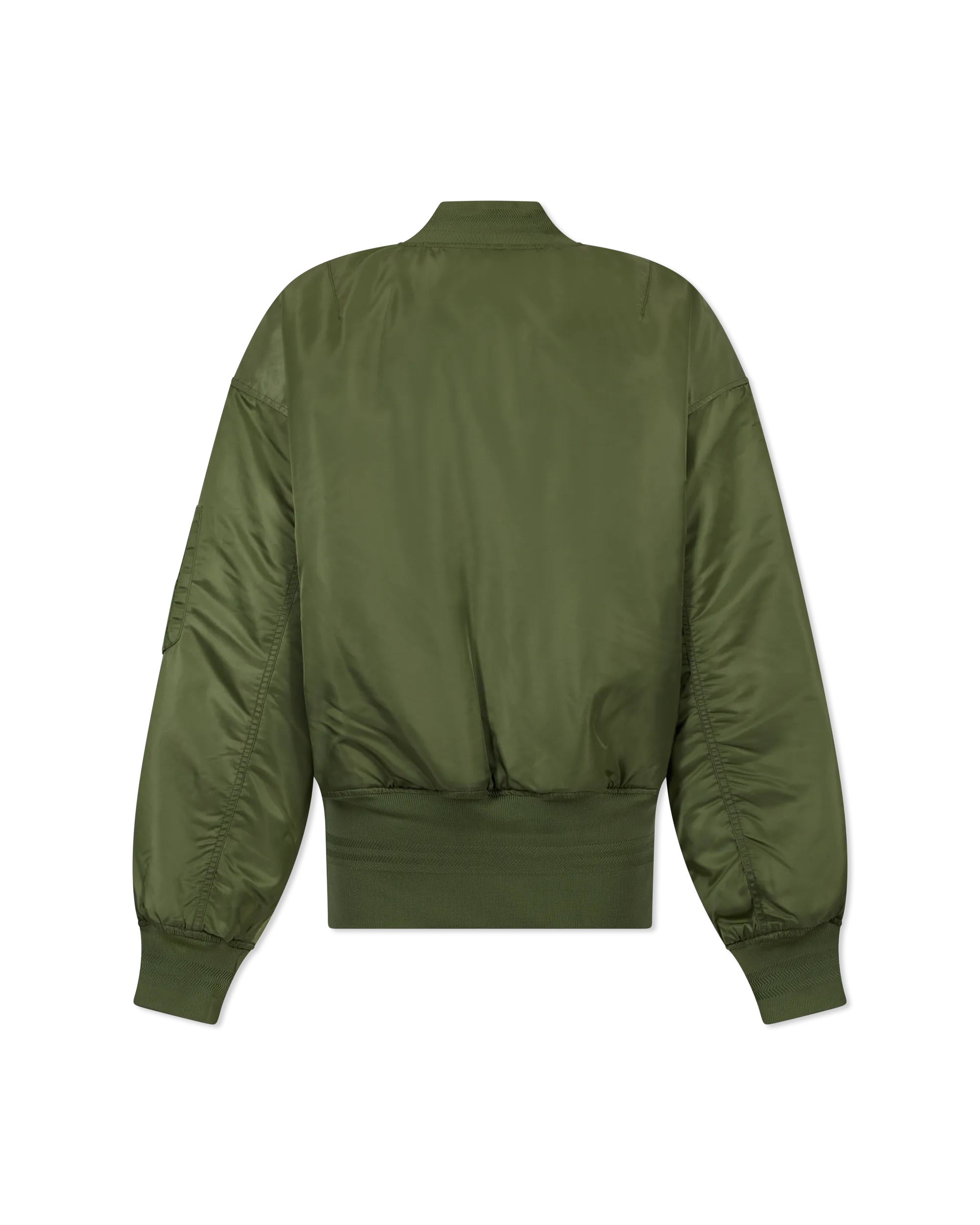 Satin Zip Front Bomber - DIHSAN