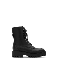 Nila Leather Combat Boots - DIHSAN