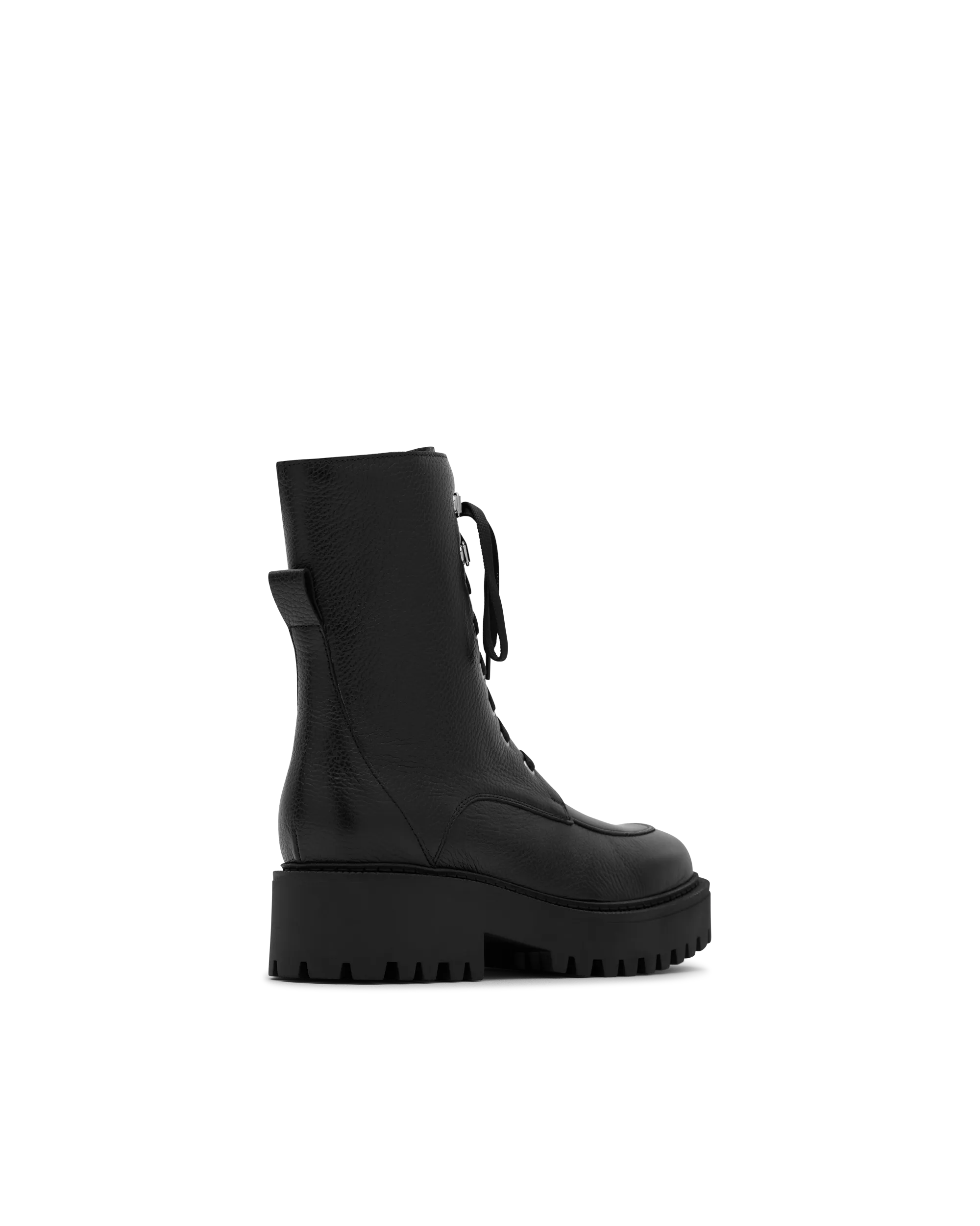 Nila Leather Combat Boots - DIHSAN