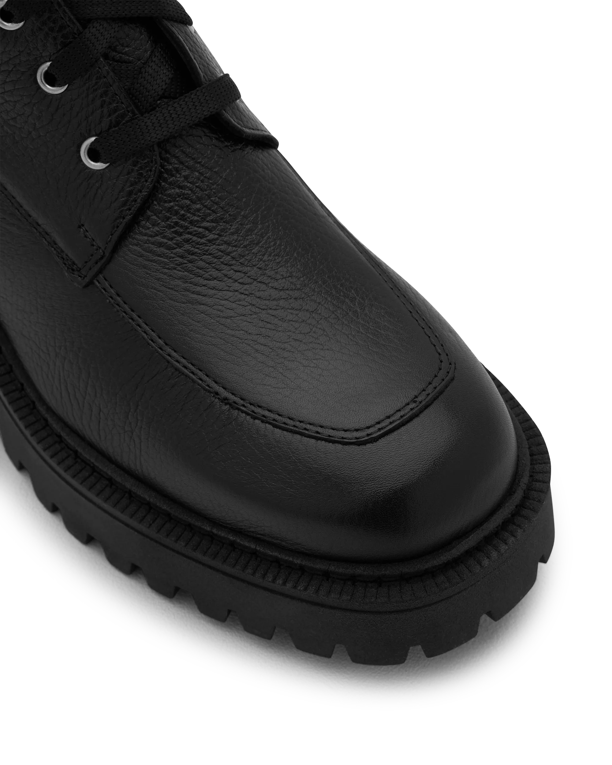 Nila Leather Combat Boots - DIHSAN