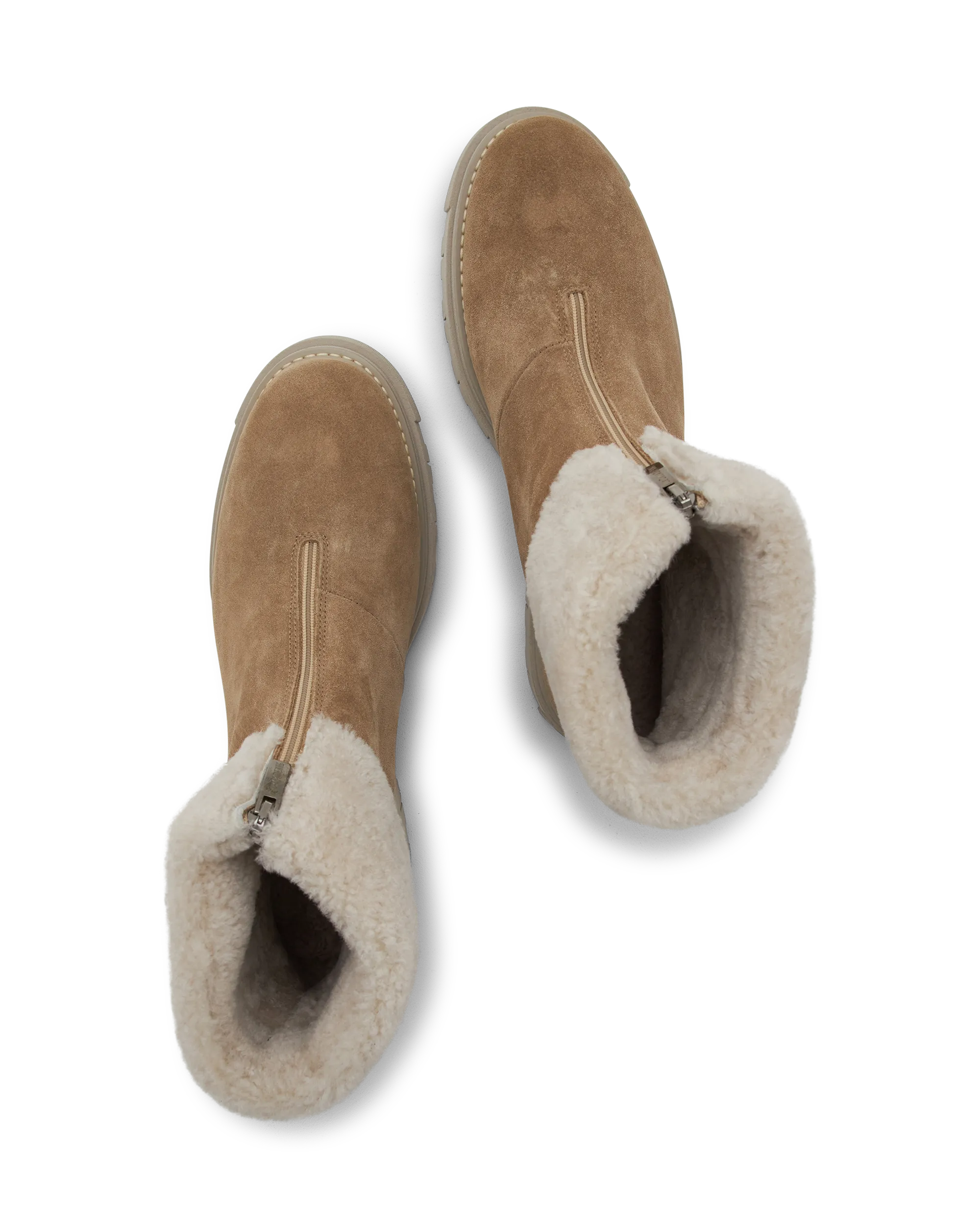 Dafna Shearling-Lined Suede Boots - DIHSAN