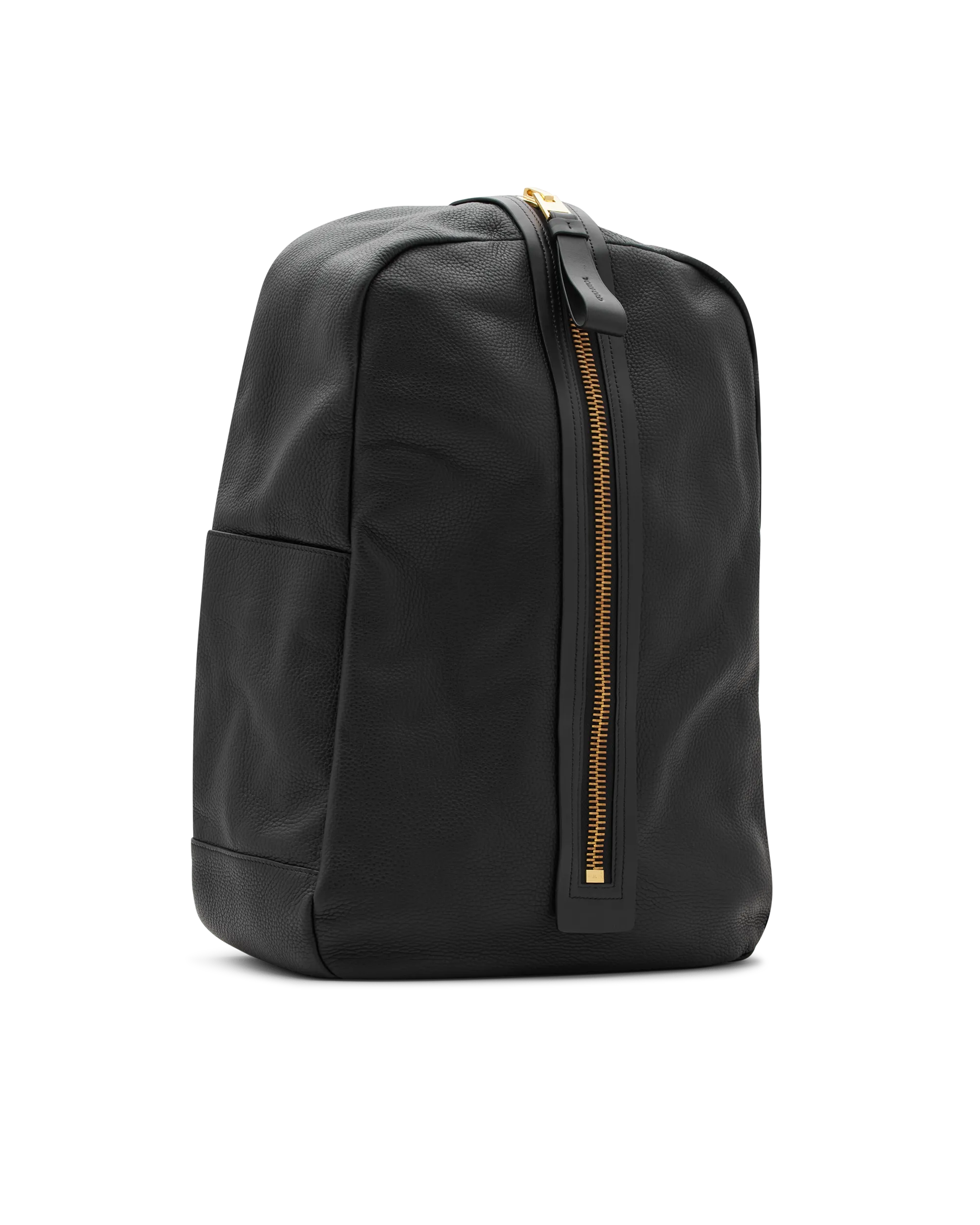 Black Calf Buckley Grained Large Leather Backpack by Tom Ford | DIHSAN