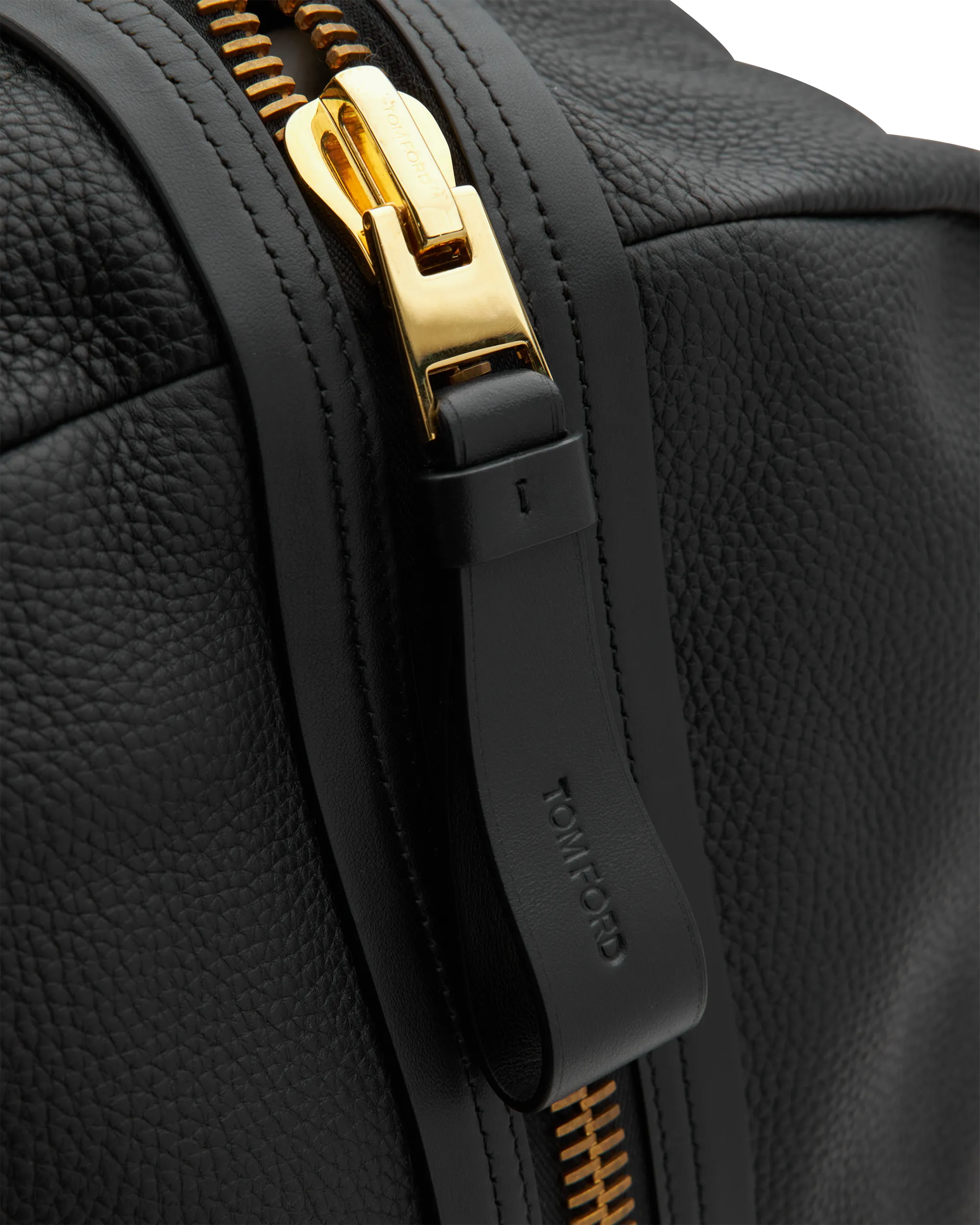 Black Calf Buckley Grained Large Leather Backpack by Tom Ford | DIHSAN