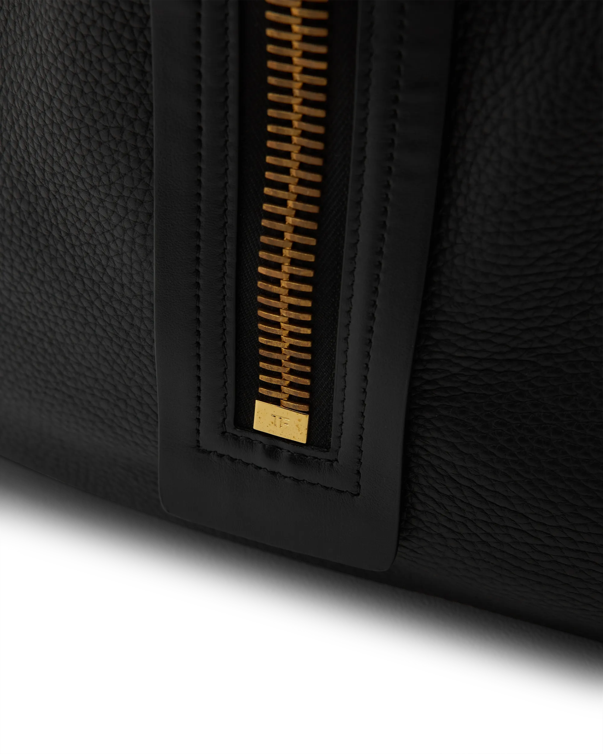 Black Calf Buckley Grained Large Leather Backpack by Tom Ford | DIHSAN