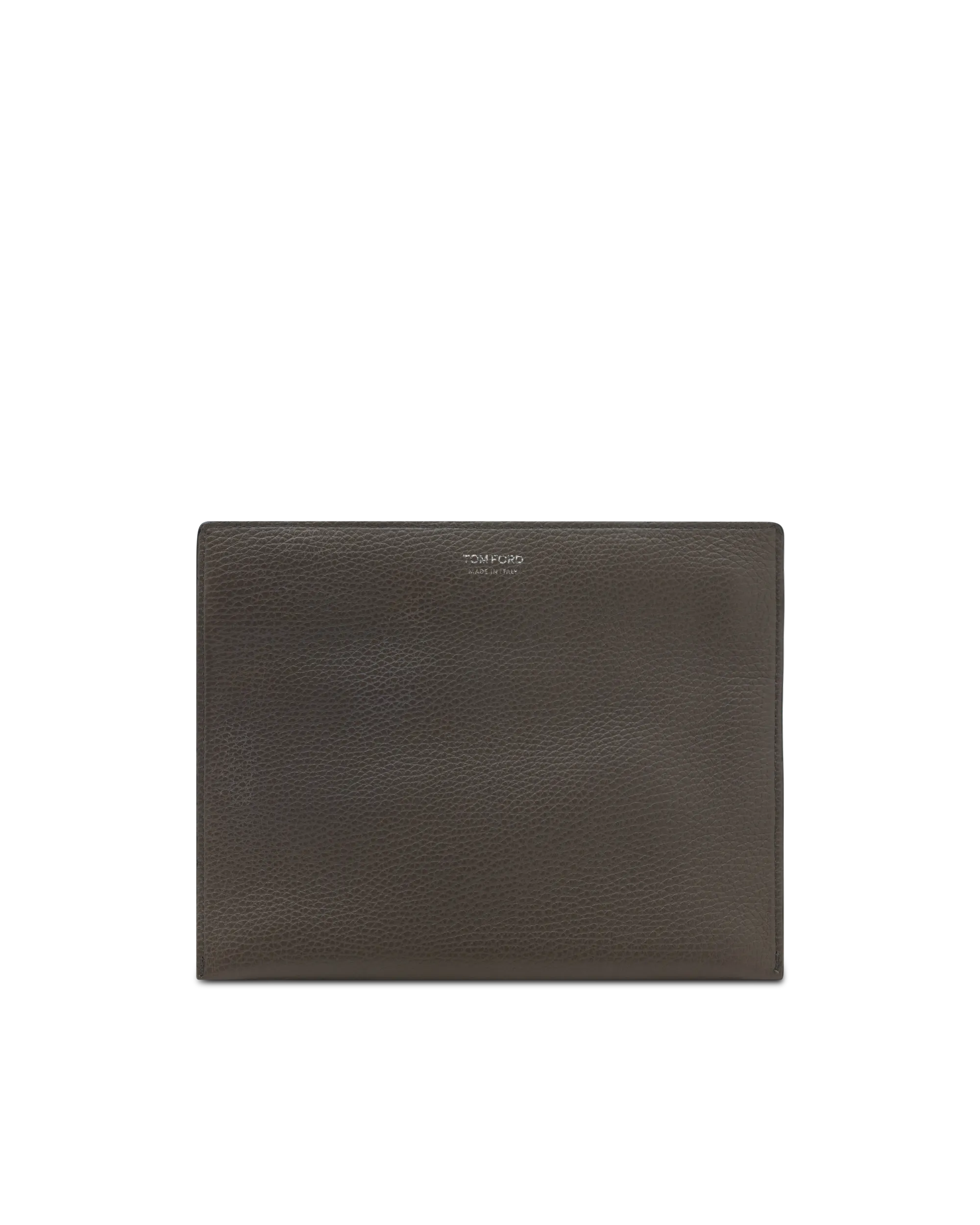 Grained Leather Flat Pouch - DIHSAN