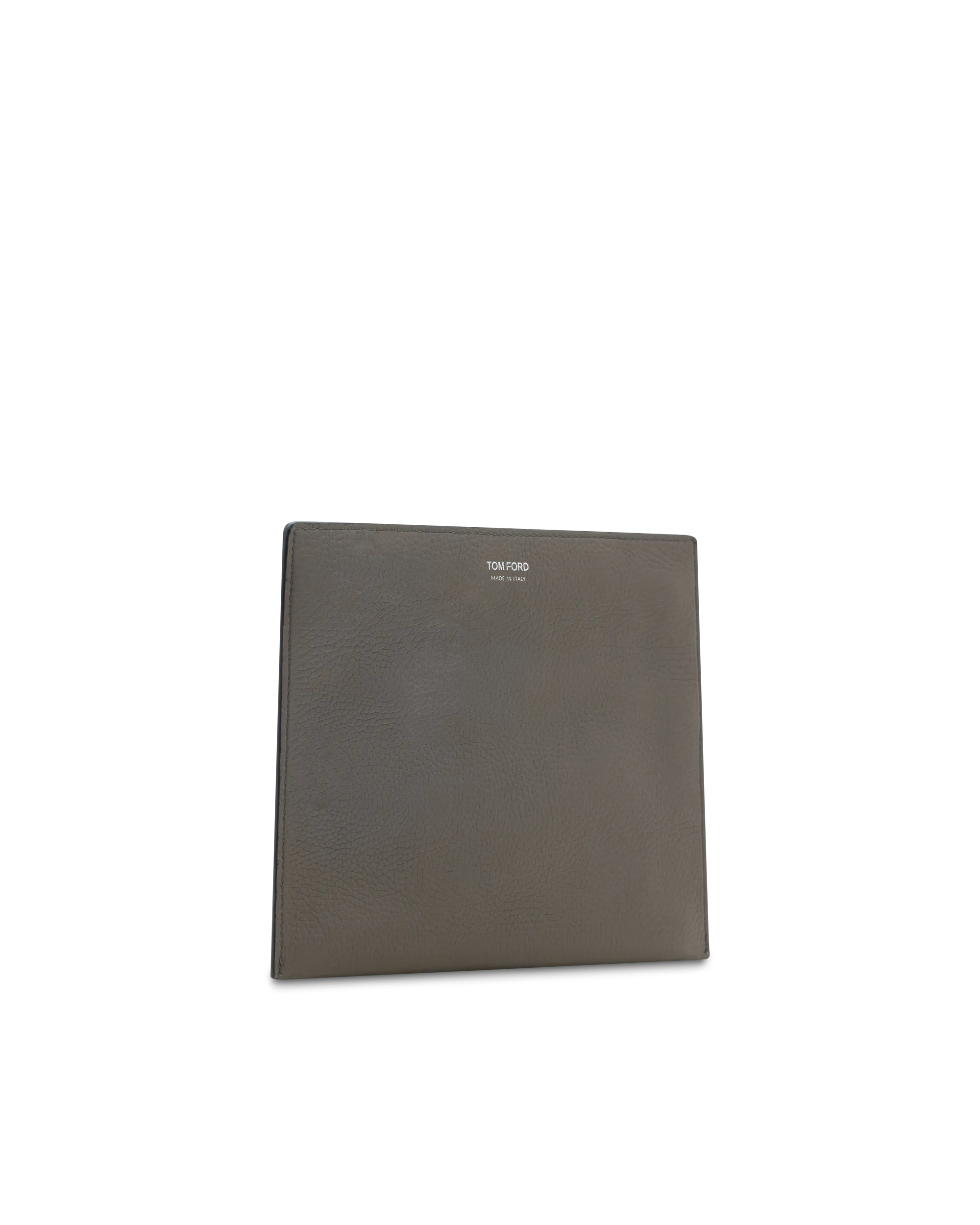 Grained Leather Flat Pouch - DIHSAN
