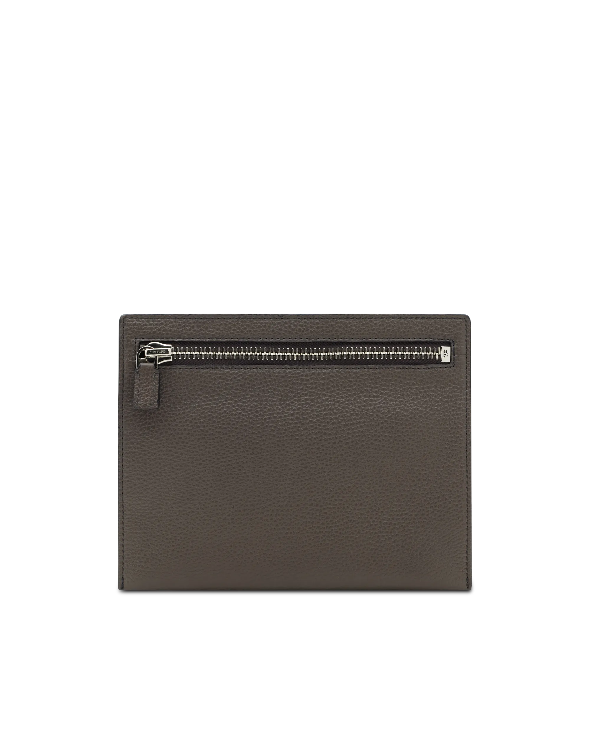 Grained Leather Flat Pouch - DIHSAN