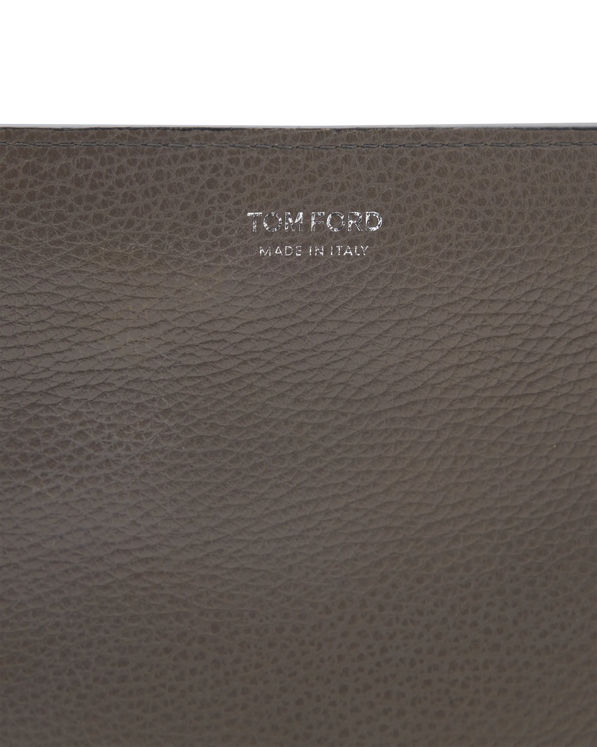 Grained Leather Flat Pouch - DIHSAN