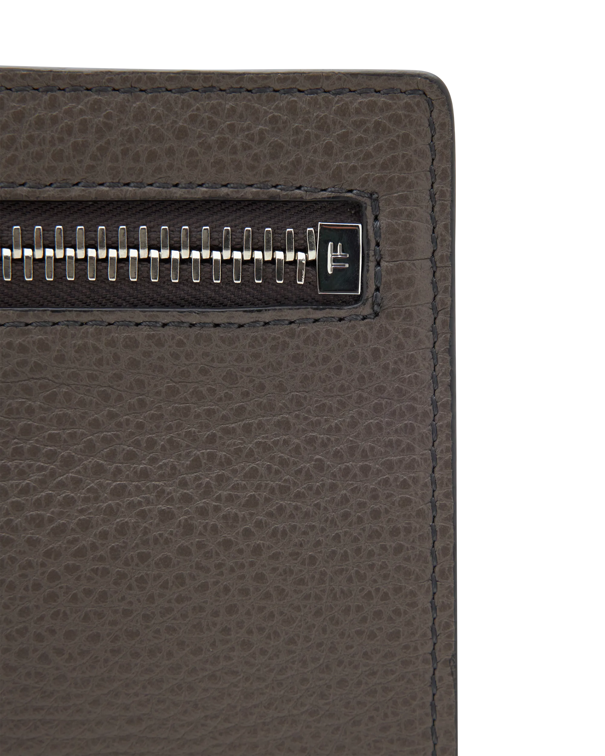 Grained Leather Flat Pouch - DIHSAN