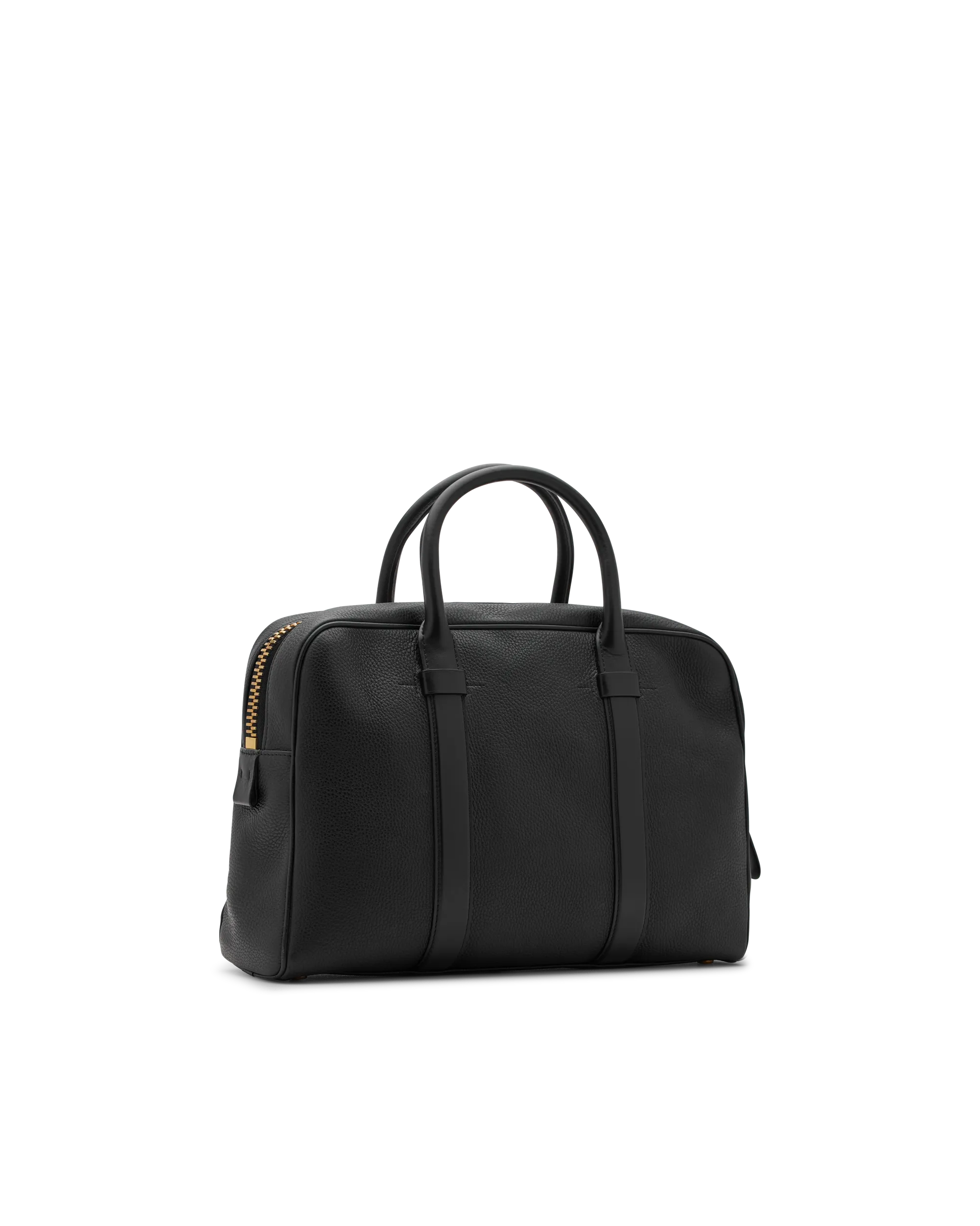 Wide Buckley Leather Briefcase - DIHSAN