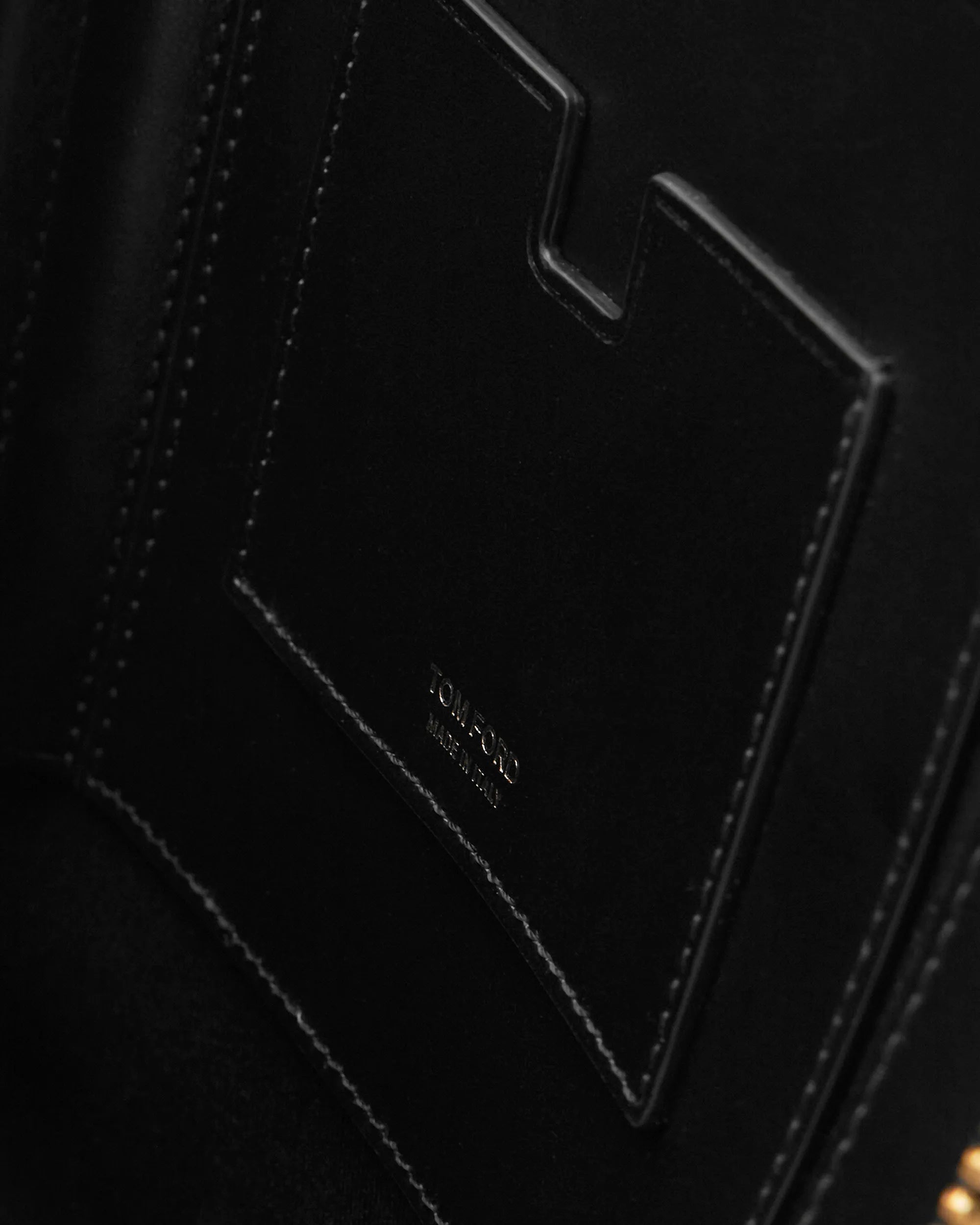 Black Leather Buckley Embossed Leather Zip Portfolio by Tom Ford | DIHSAN