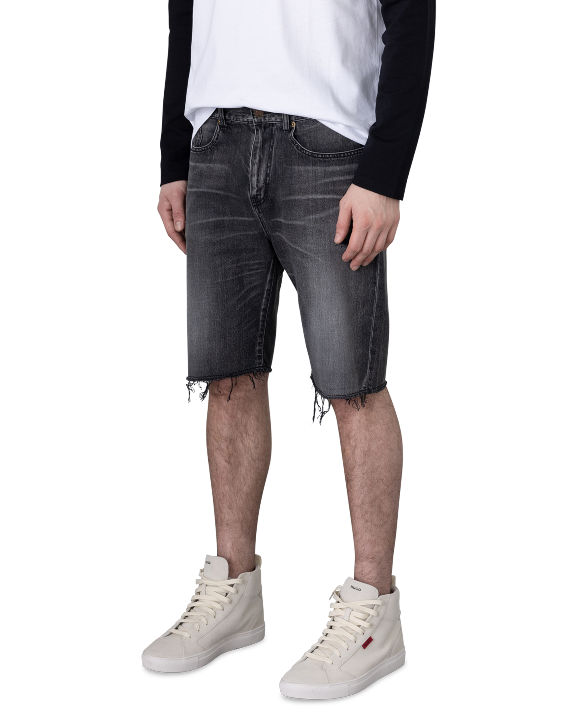 Raw Edge Denim Bermuda Short