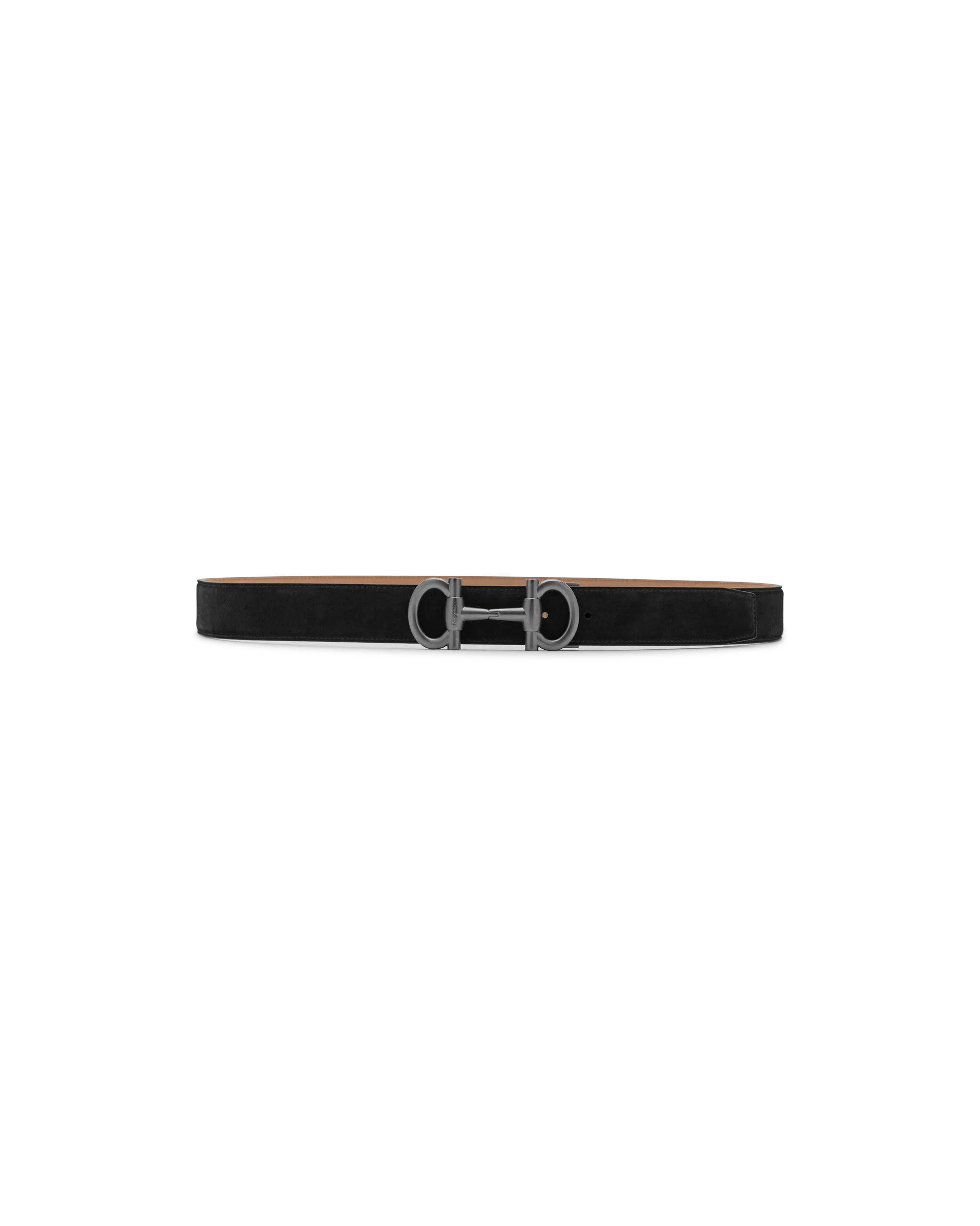 Double Gancini Suede Belt - DIHSAN