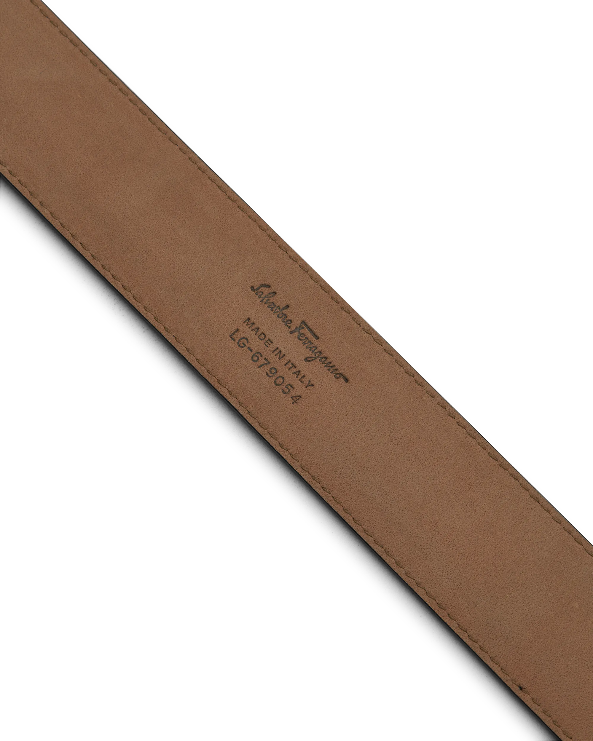 Double Gancini Suede Belt - DIHSAN