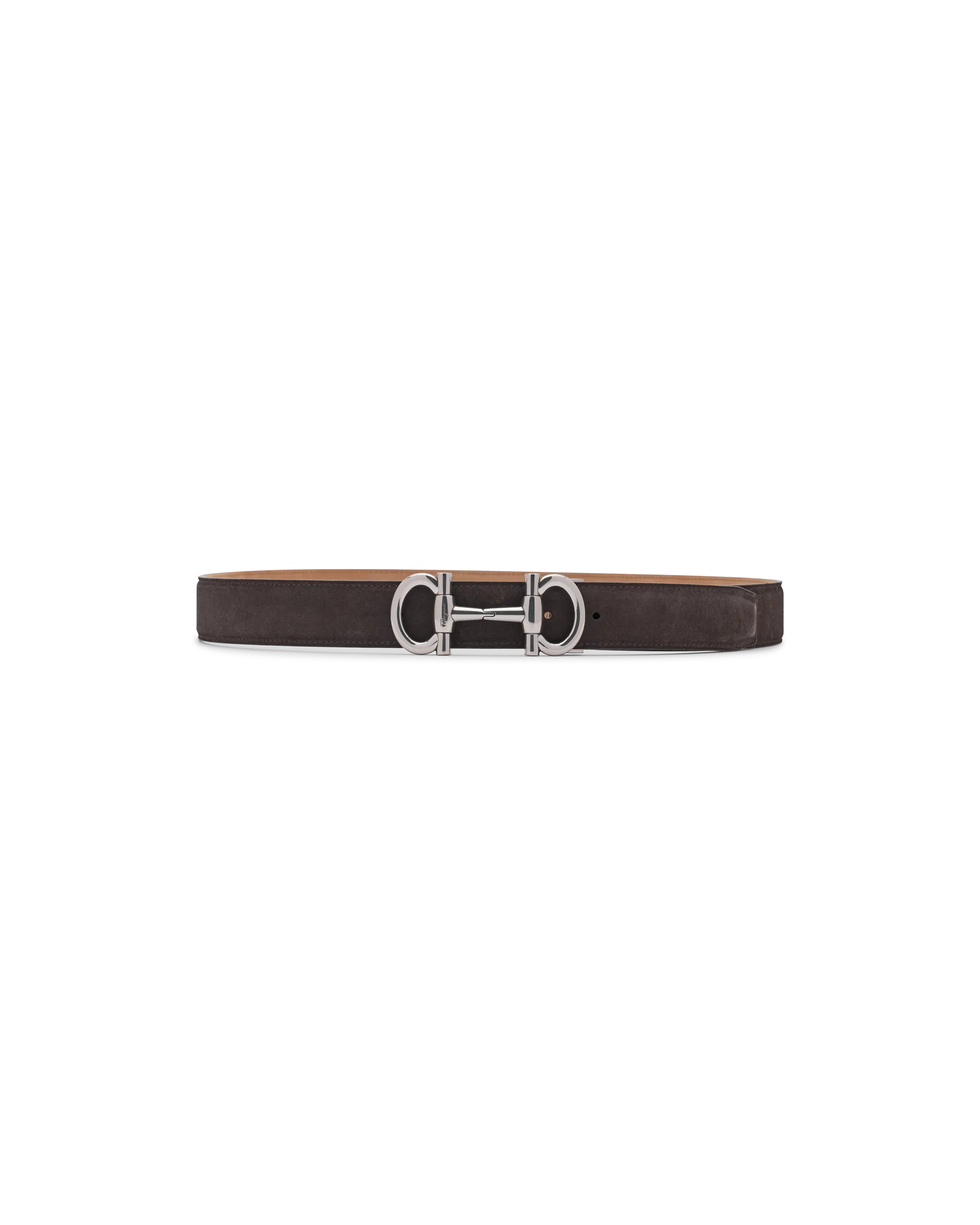 Double Gancini Suede Belt - DIHSAN