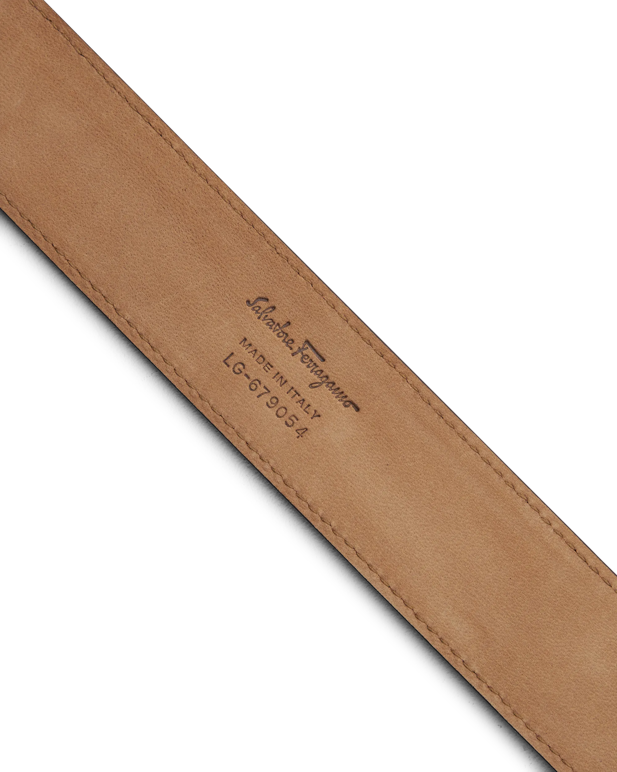 Double Gancini Suede Belt - DIHSAN