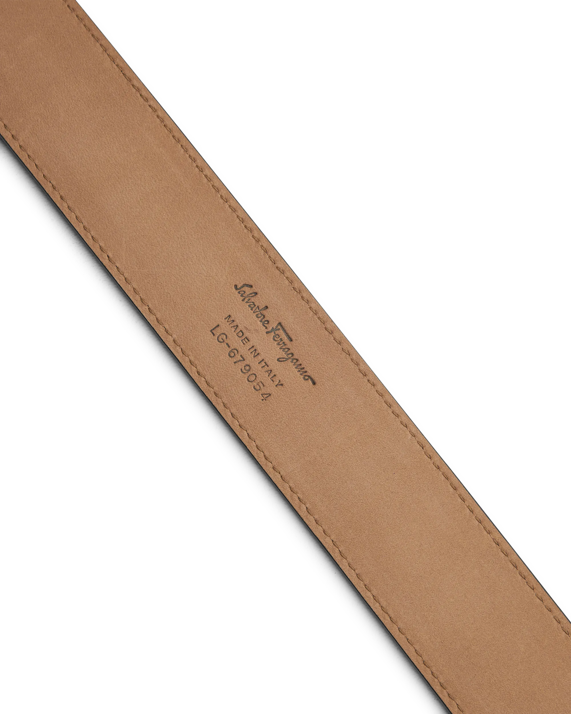 Double Gancini Suede Belt - DIHSAN
