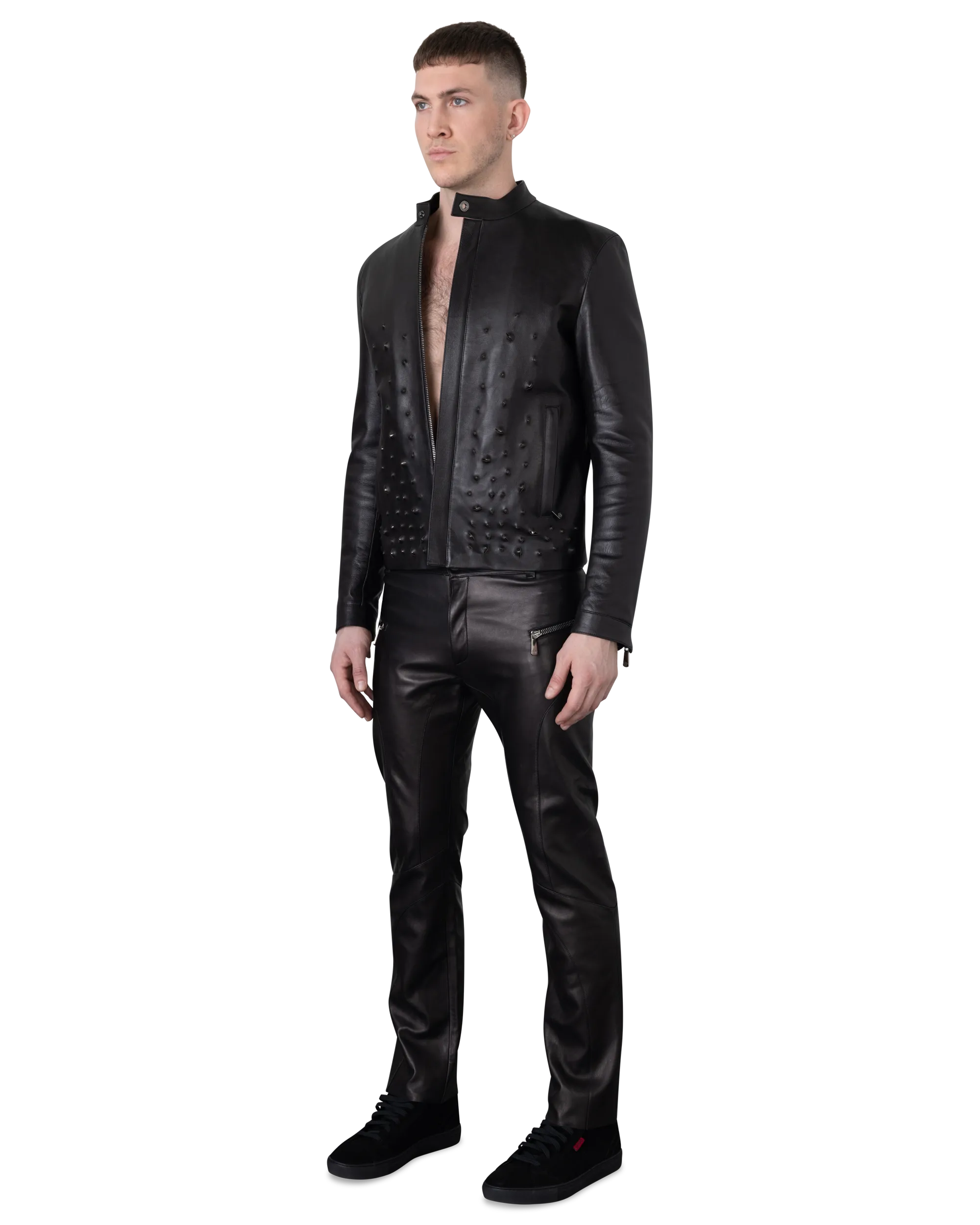 Laser Cut Studded Jacket