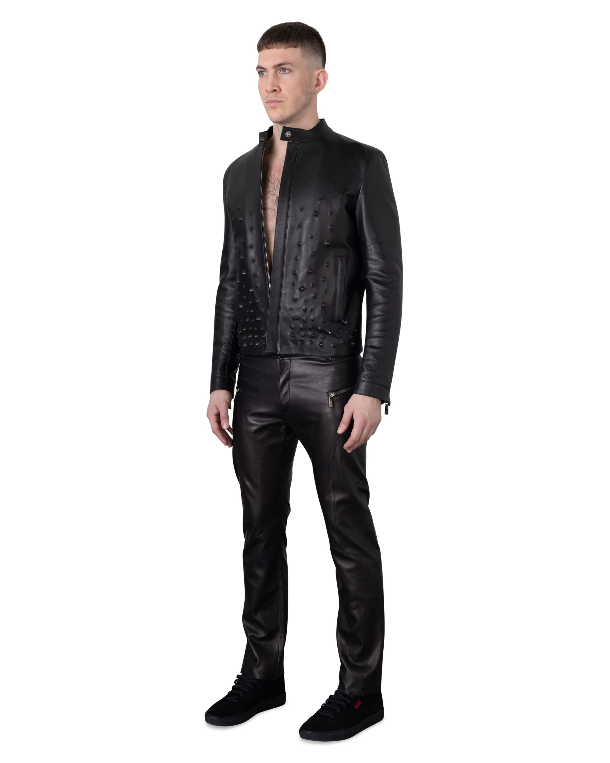 Laser Cut Studded Jacket