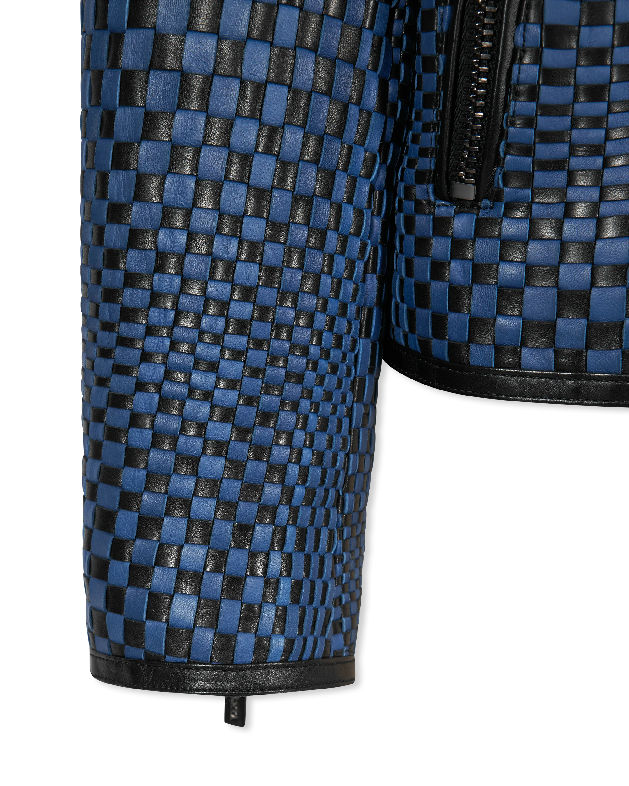 Runway Handwoven Leather Jacket - DIHSAN