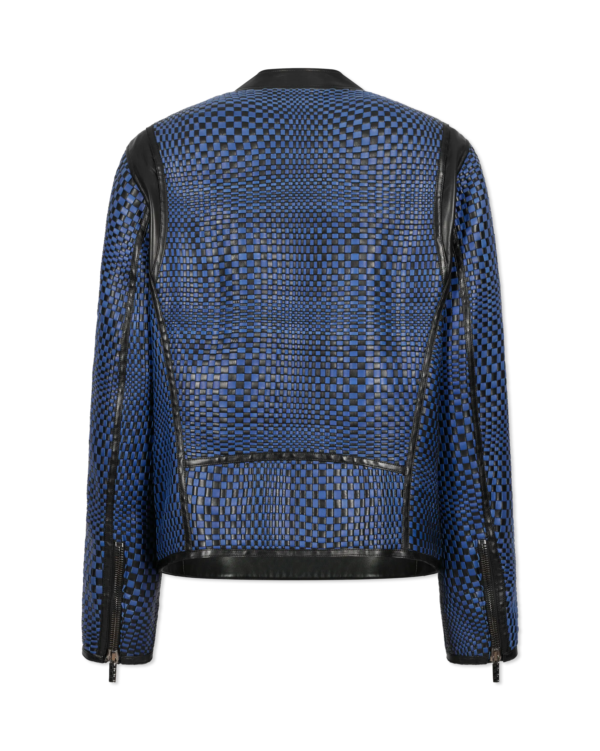 Runway Handwoven Leather Jacket - DIHSAN